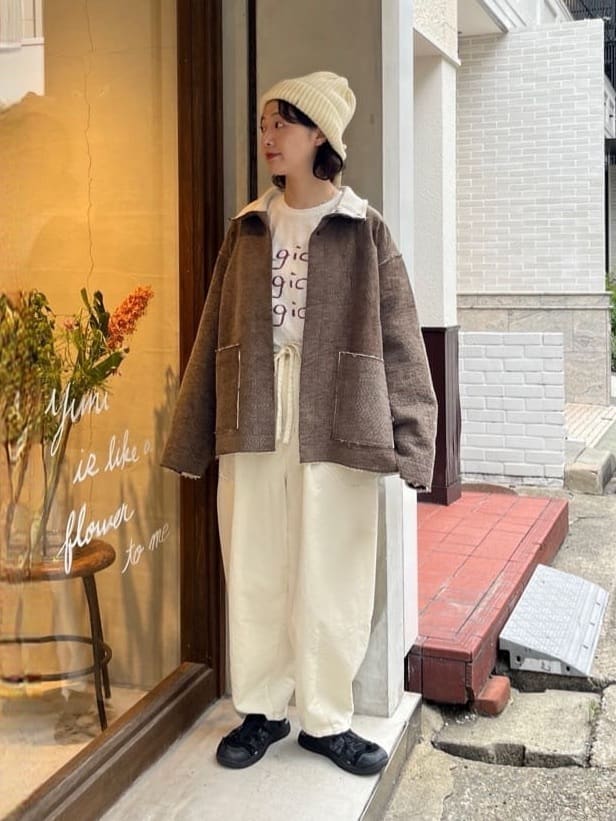 Lumignon WAFFLE TWEED COMBINAISON アイボリー Lumignon♥Waffle tweed combinaison アイボリー