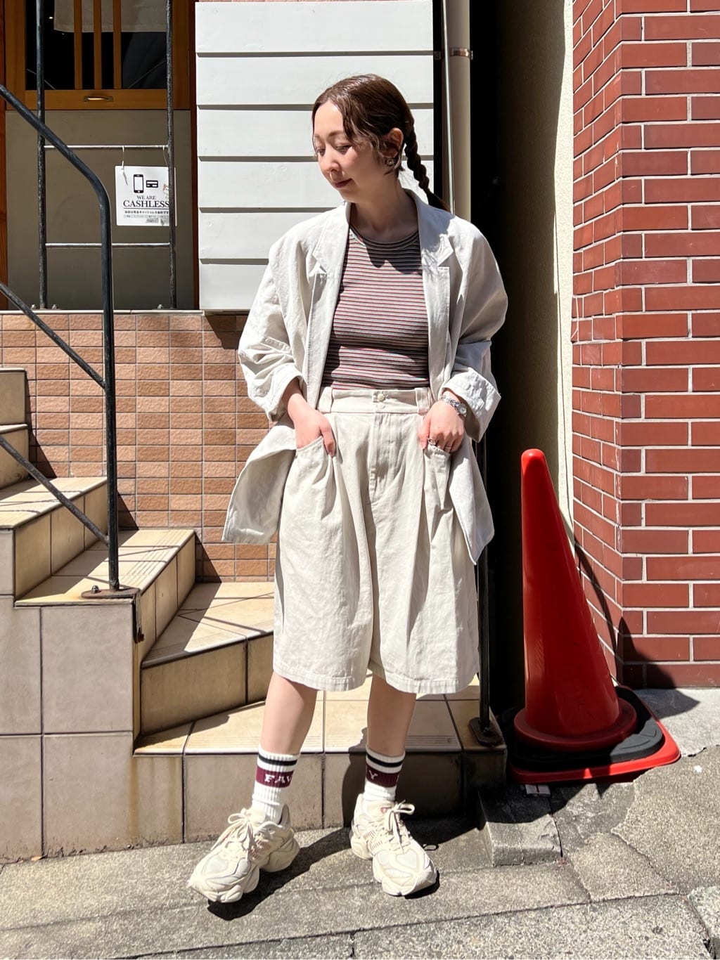 AMBIDEX Store 強撚TWILL SHORT パンツ(F クロ): FLAT-cic-HATENA