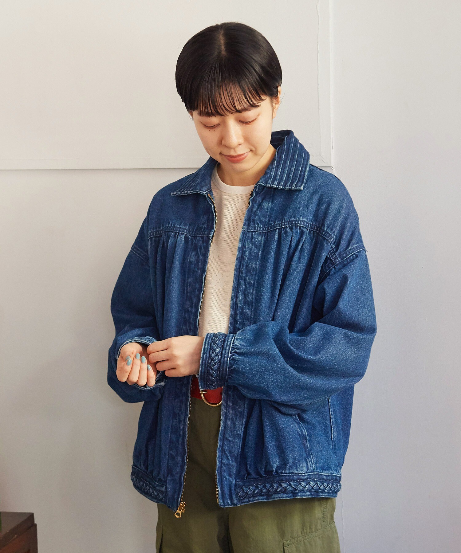 本日特価】 美品♡ウィムガゼット DENIMボアブルゾン F ステンカラー ...