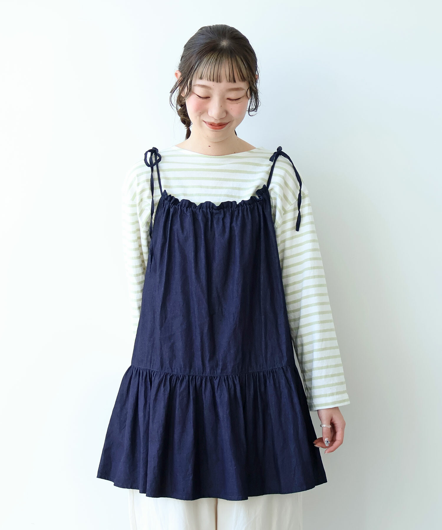 AMBIDEX Store ○ 5.5oz denim kincyaku チュニックブラウス(F