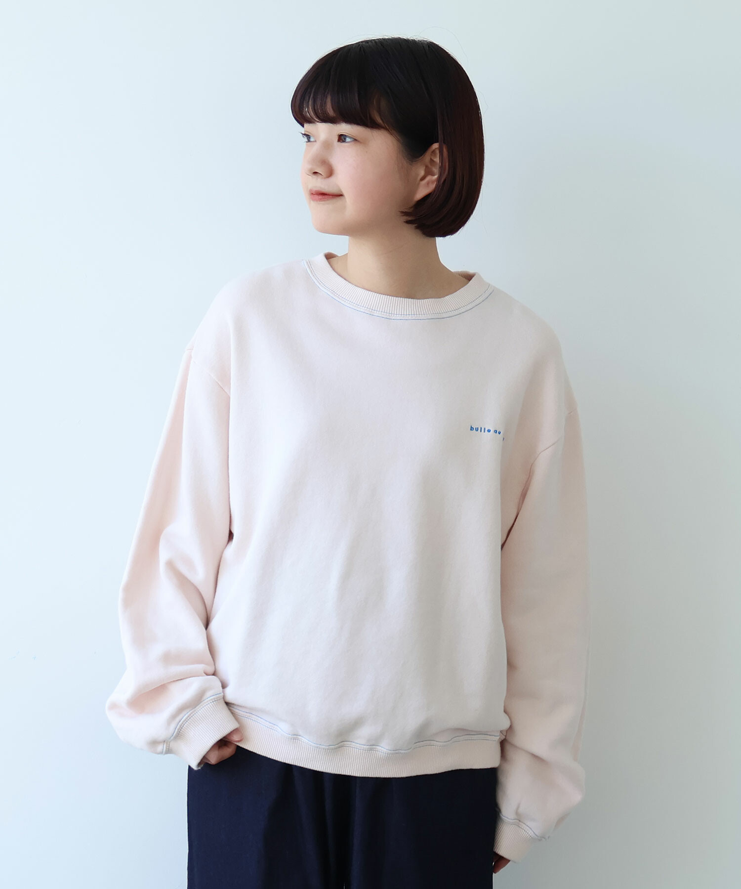 AMBIDEX Store ○ 30/10 itsumo裏毛 ロゴトレーナー(F サックス