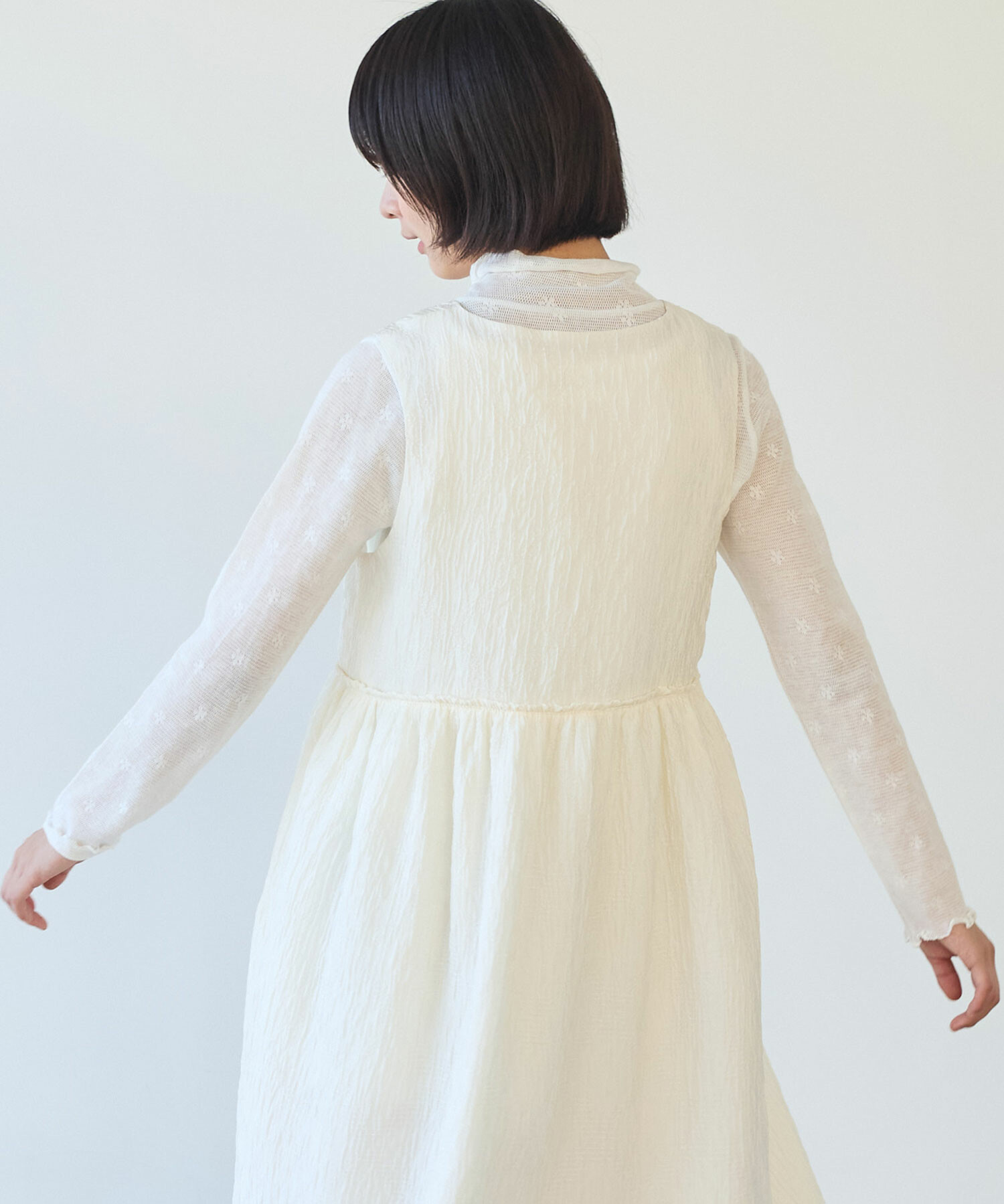 Toma オーダーメイド AMBIDEX Store △〇 hana×mesh ジャカード ハイネック長袖プルオーバー