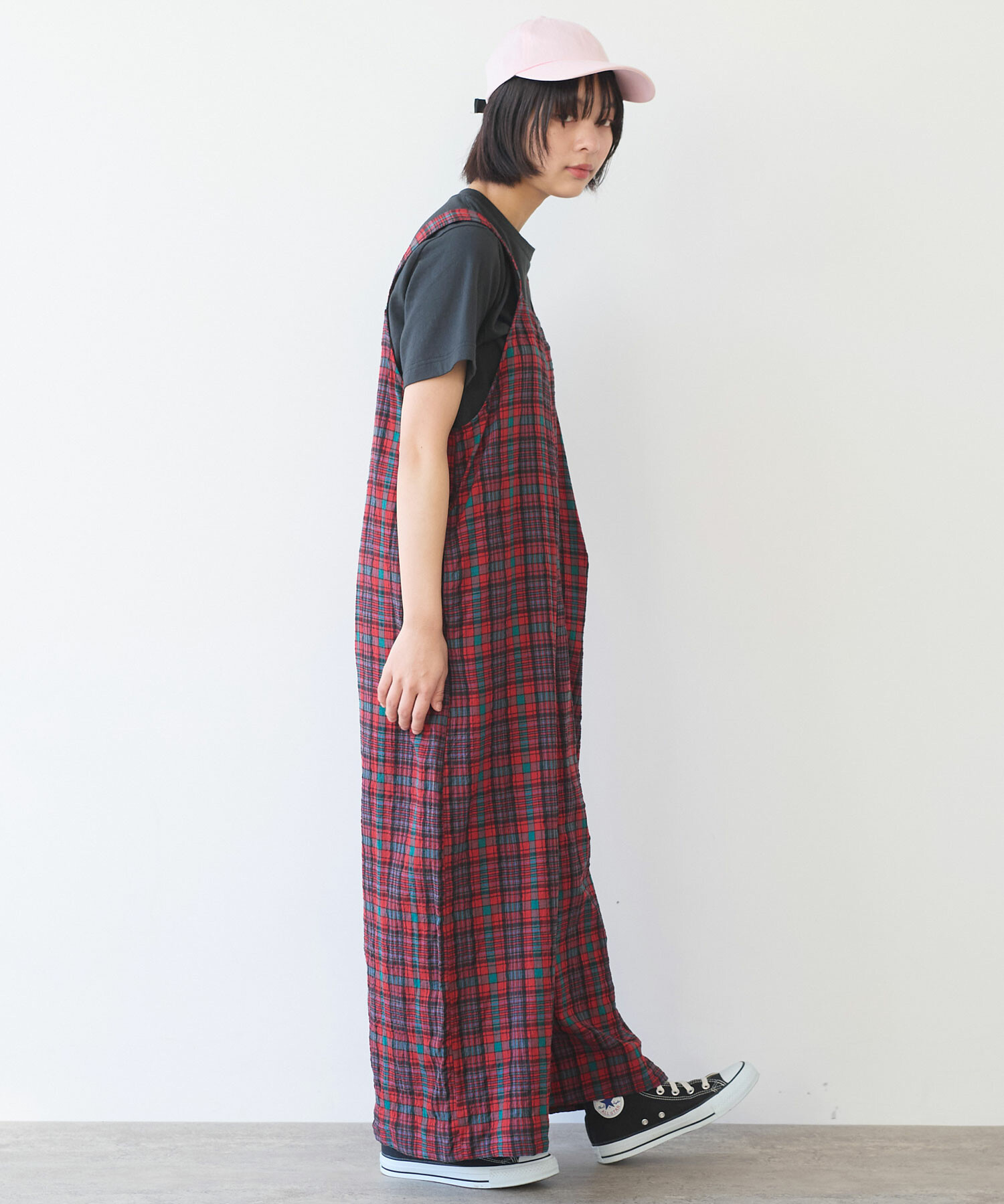 AMBIDEX Store △〇 サッカー タータンチェック サロペット(F