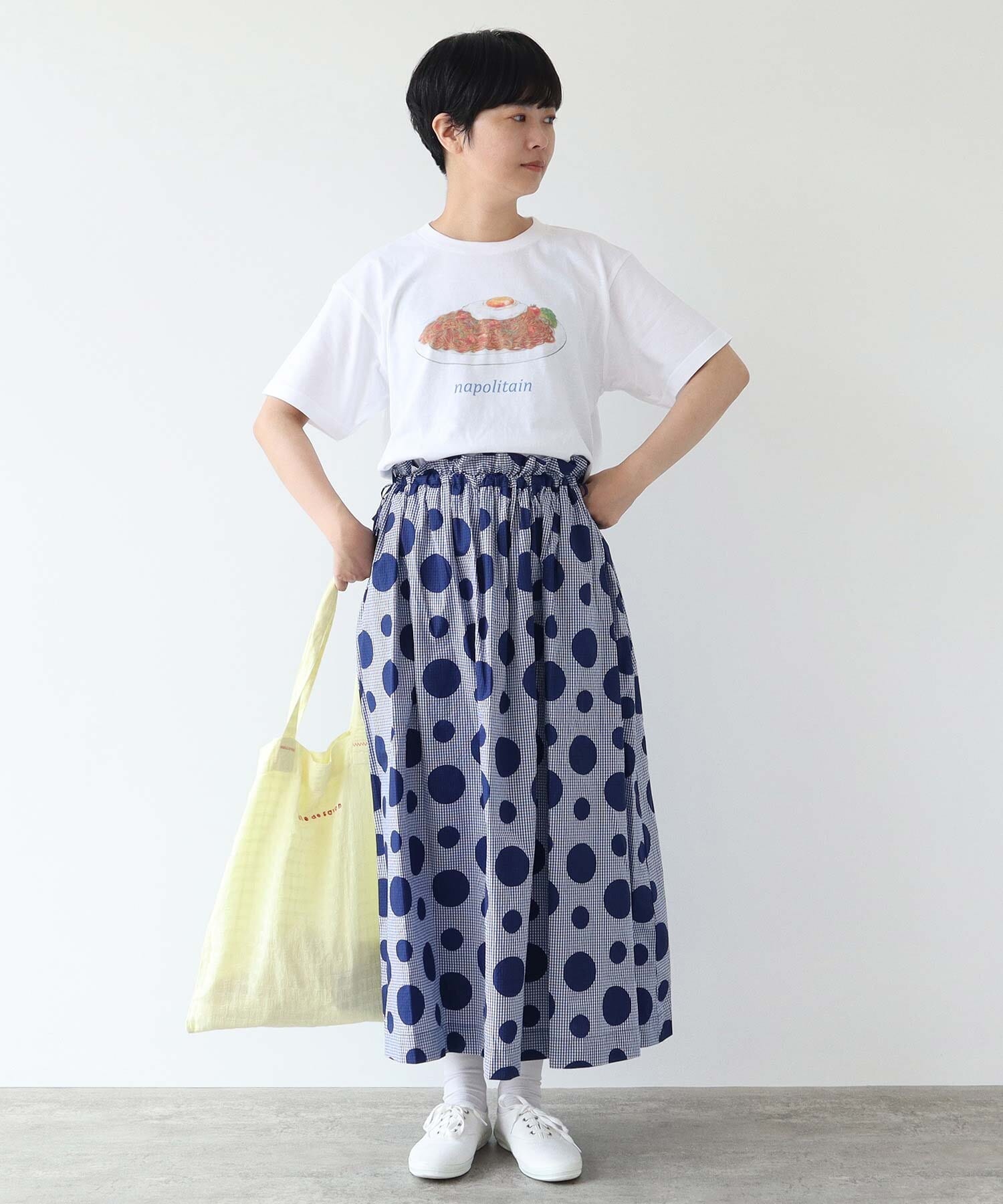 AMBIDEX Store ○gingham×dot プリント スカート(F クロ): bulle de savon