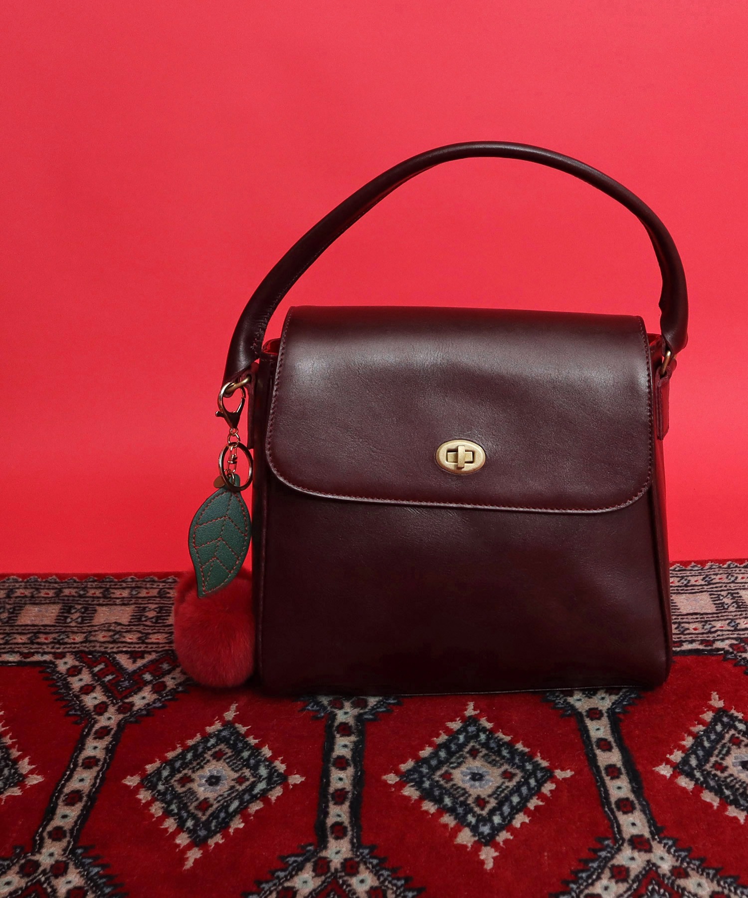 AMBIDEX Store ○TIDEWAY別注 MOSS LEATHER ハンドBAG(F コゲチャ