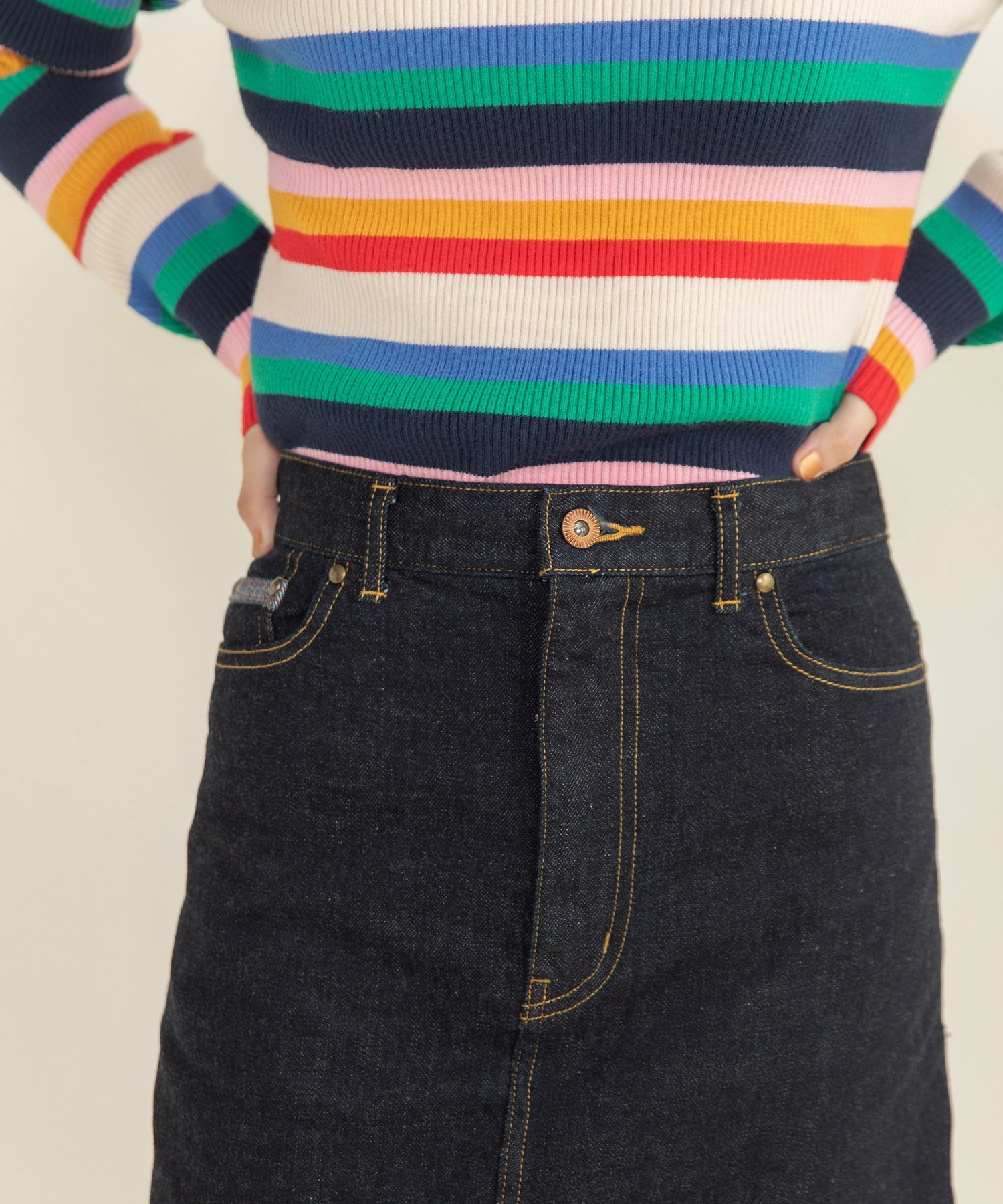 AMBIDEX Store △○11.36OZムラ糸デニム ミニスカート(36 コン