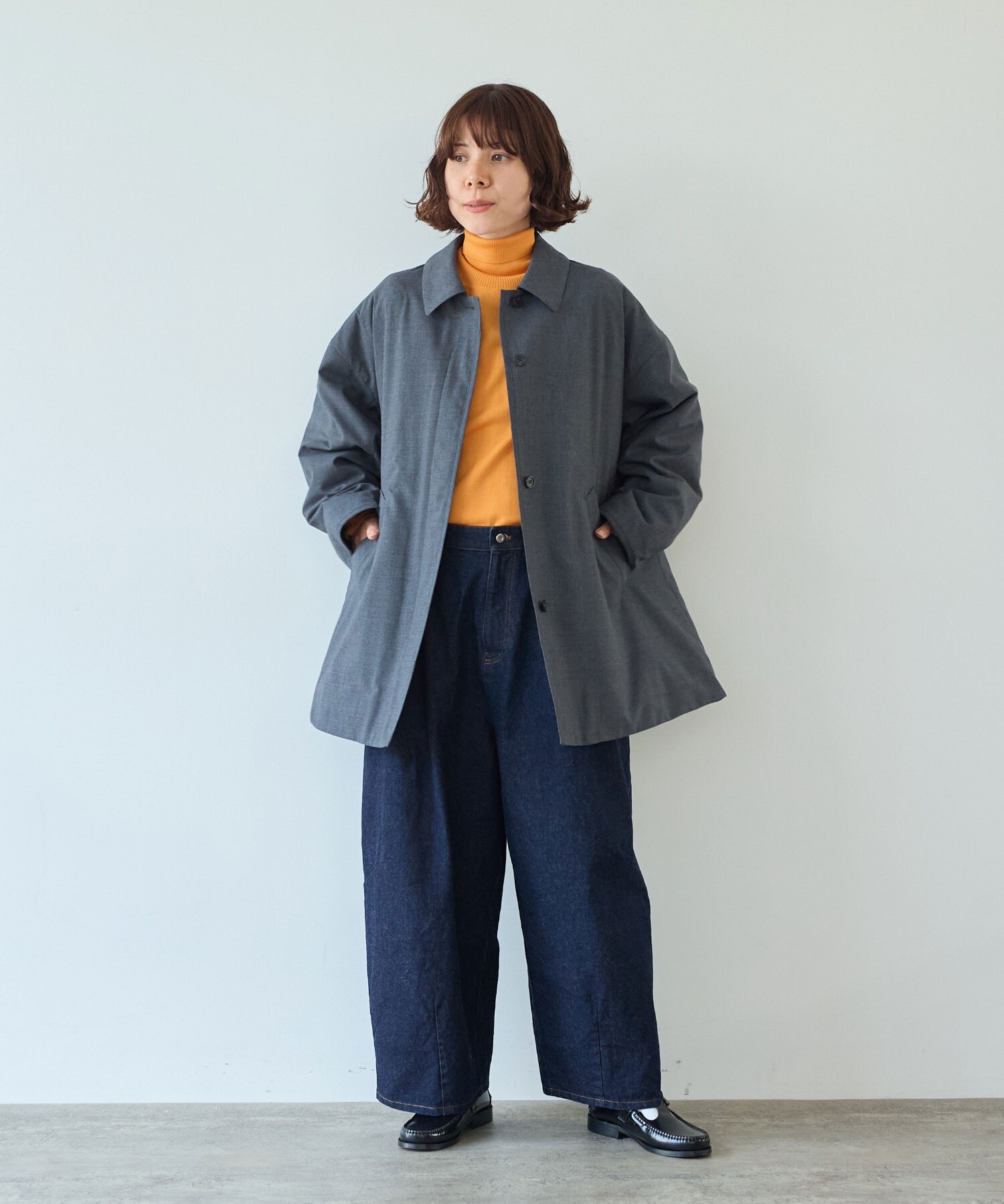 AMBIDEX Store ○evodown middle length コート(F チャコールグレー): yuni