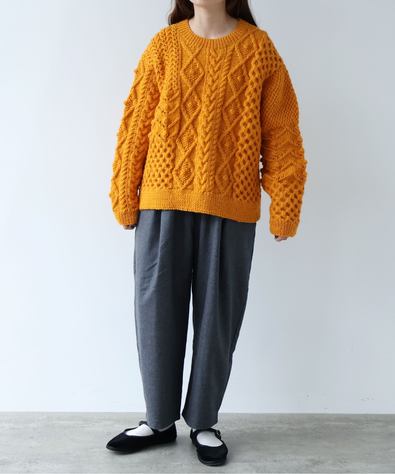 AMBIDEX Store ネパールハンドニット プルオーバー(F グレー): yuni