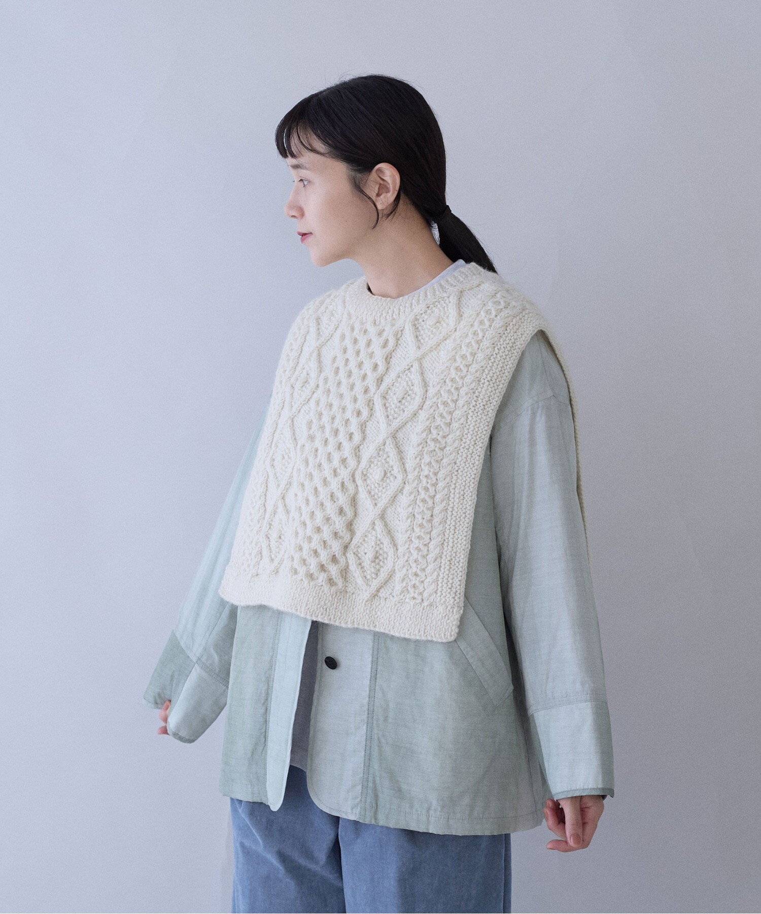 B662♡専用ページ♡ AMBIDEX Store 【予約販売】○ネパールハンドニット ベスト (F シロ): yuni