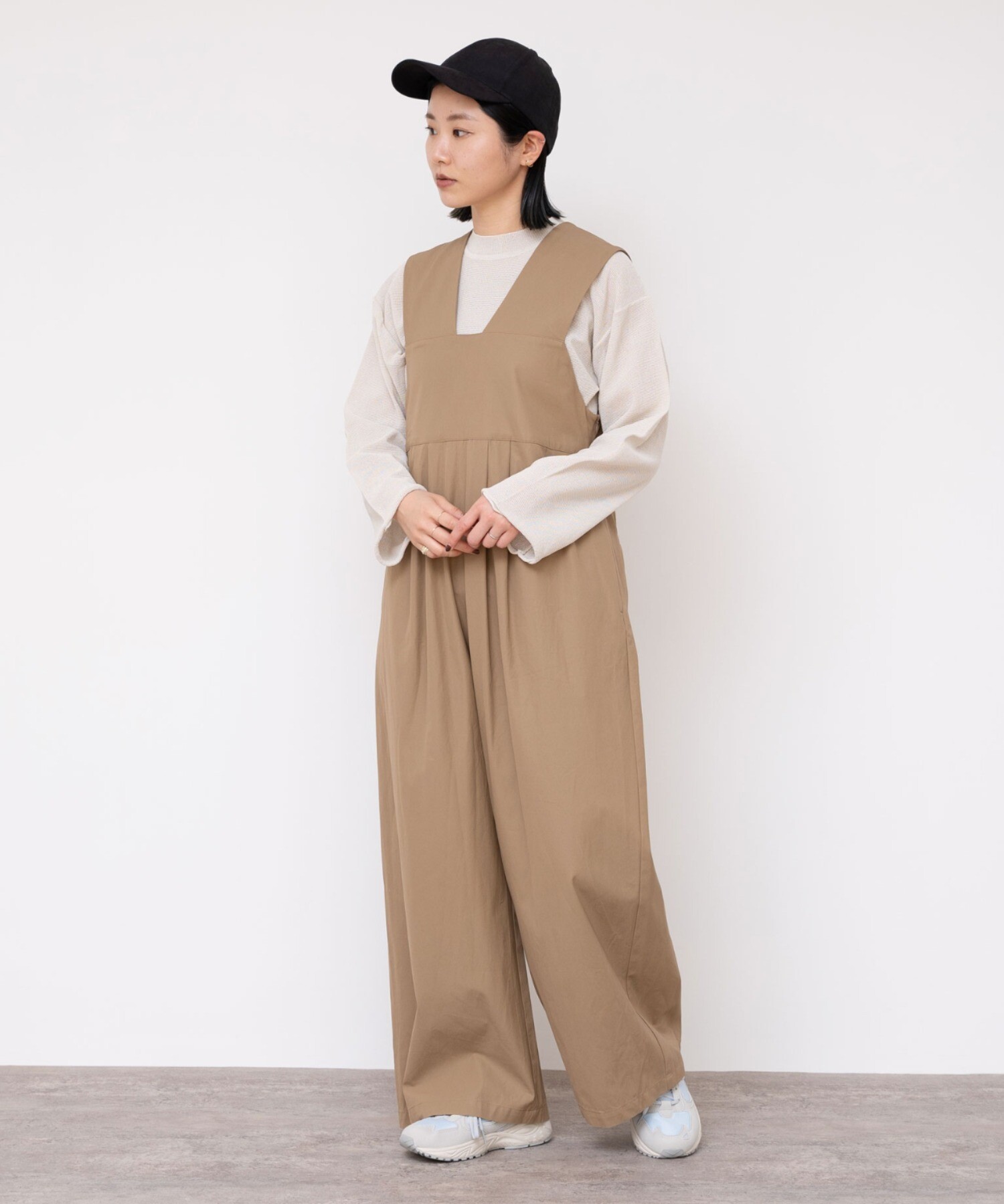 【SpickandSpan】新品コットンギャバオールインワンサロペットスカート