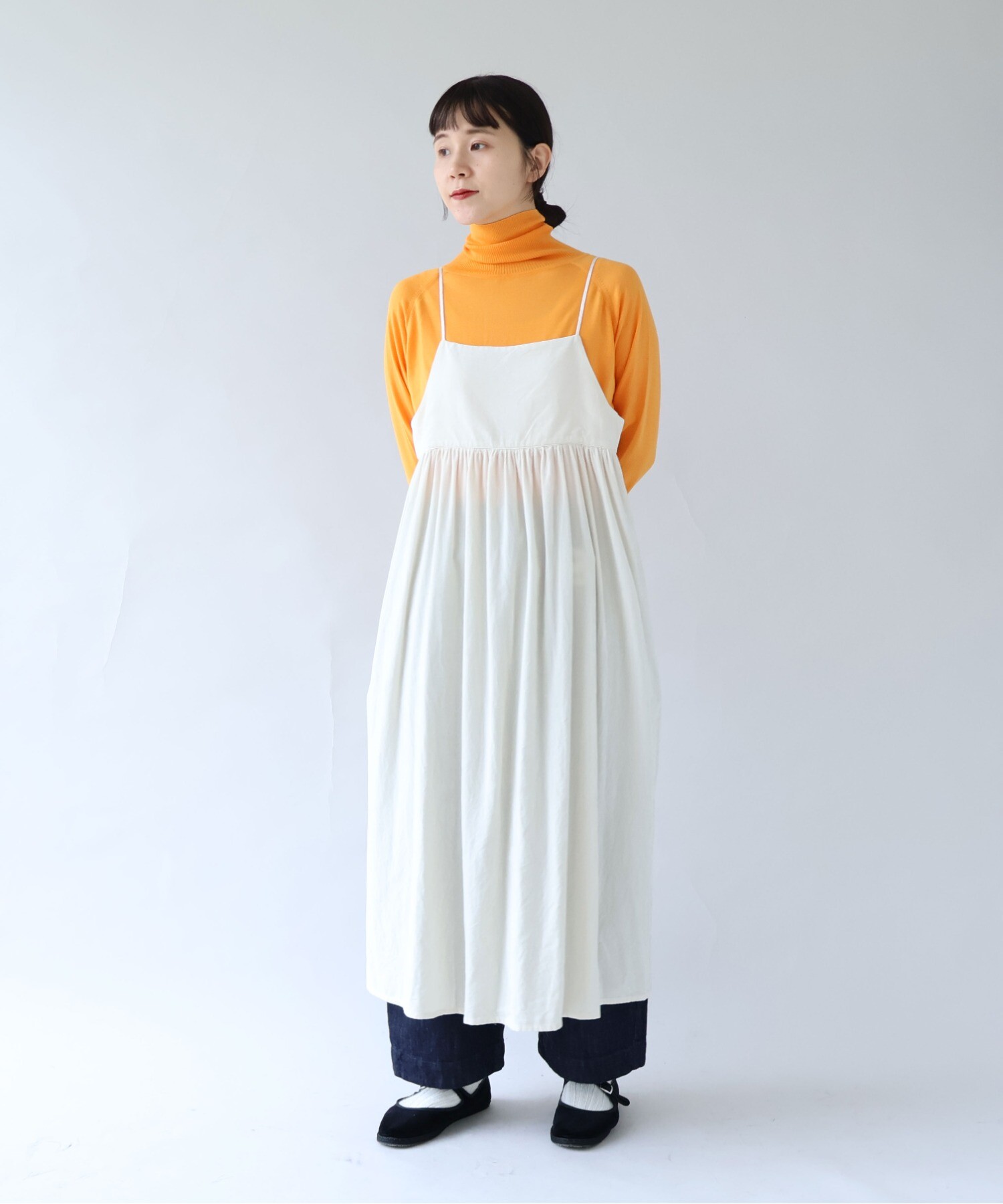 ゆぴぴ様　用 AMBIDEX Store ○シャンブレーコールビスチェワンピース(F シロ): yuni