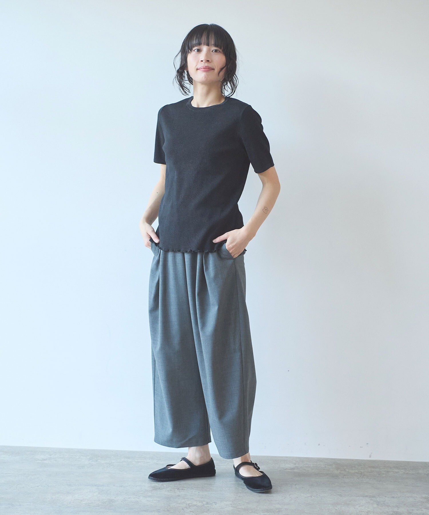 服　パンツ　ユウキページ AMBIDEX Store washable summer wool gum tack パンツ(F パープル): yuni