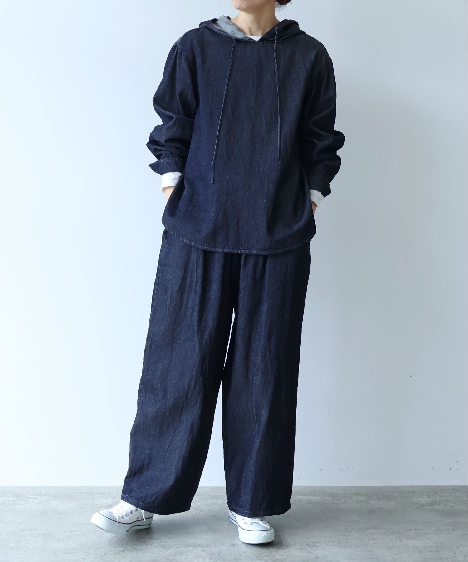 AMBIDEX Store R/C soft denim cocoon drawstrings パンツ(F