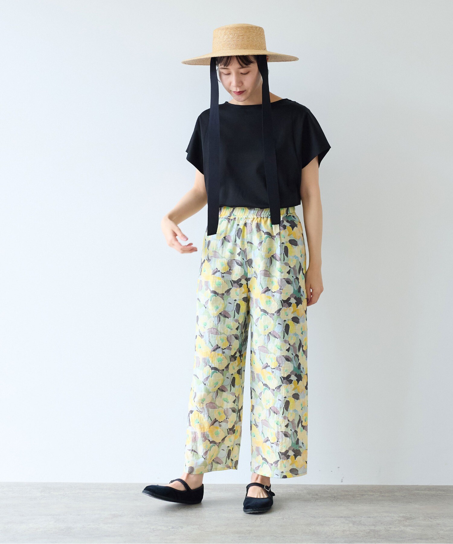 新品タグ付き　yuni 小花プリント　ペチパンツ bulle de savon(bulle de savon アトリエ)｜yuniのその他パンツ