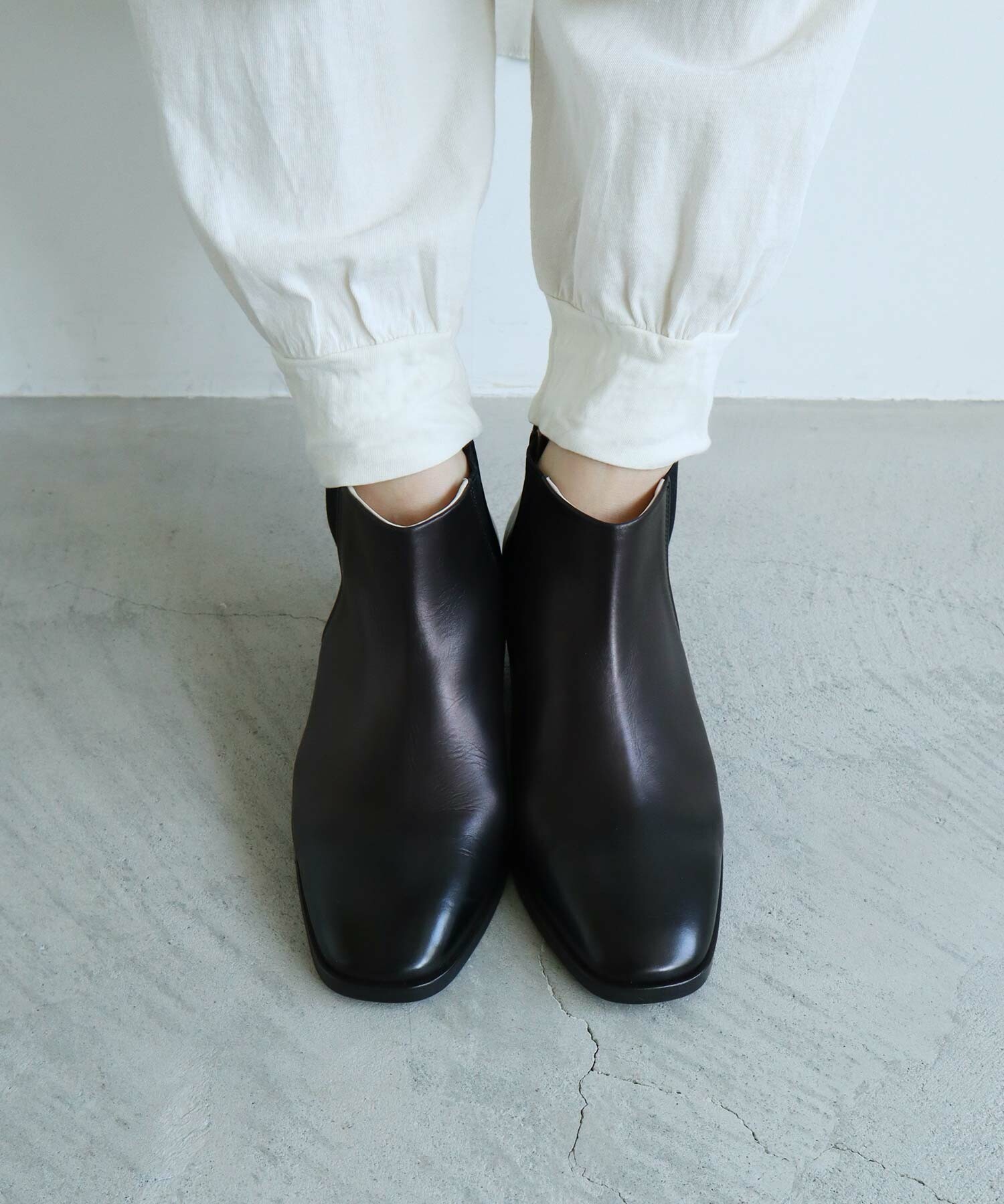 AMBIDEX Store _Fot heel boots square(37 クロ): note et silence.