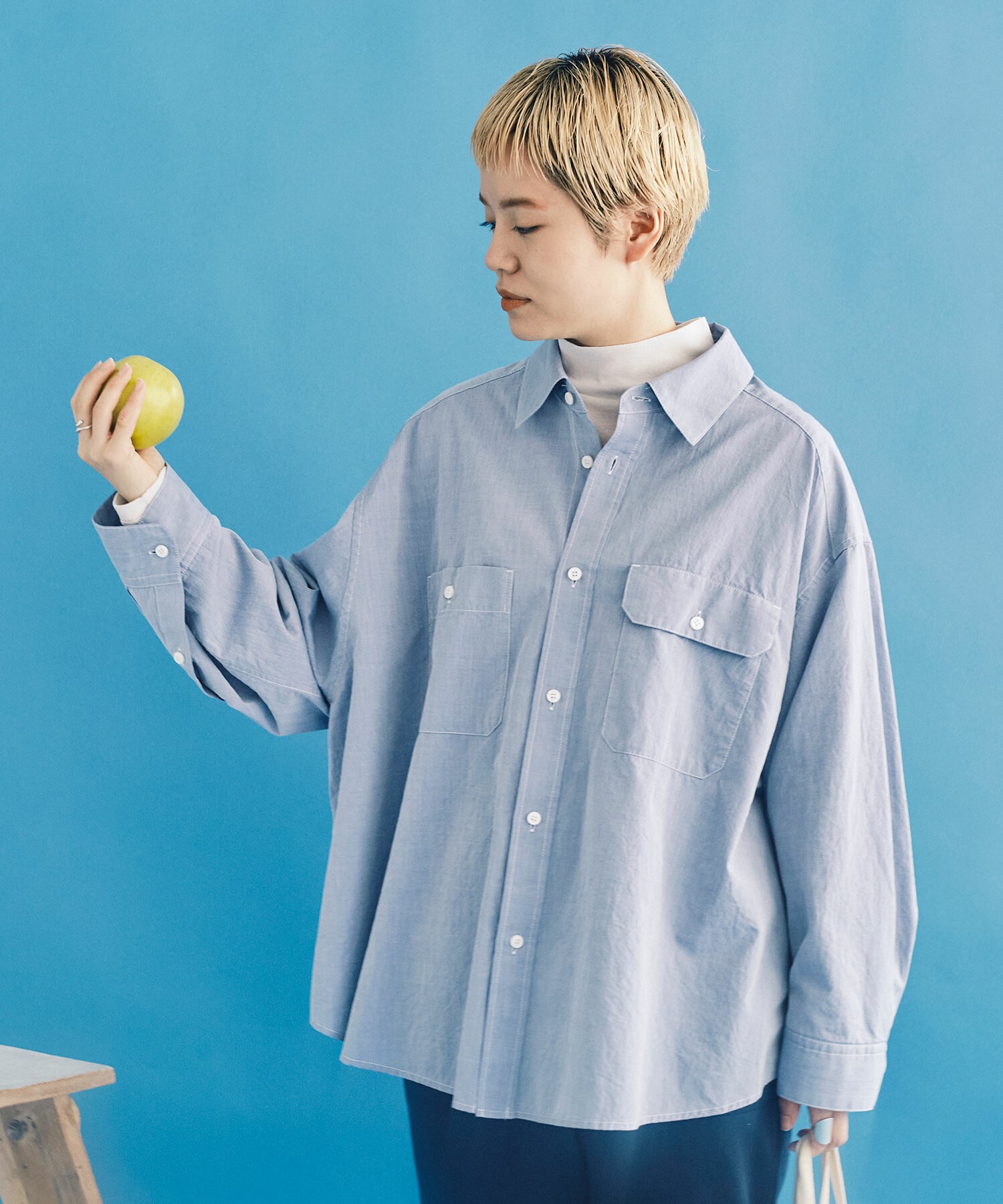 AMBIDEX Store △FINX OX WIDE SLEEVE SHIRTS(F OX WHITE): FLAT-cic