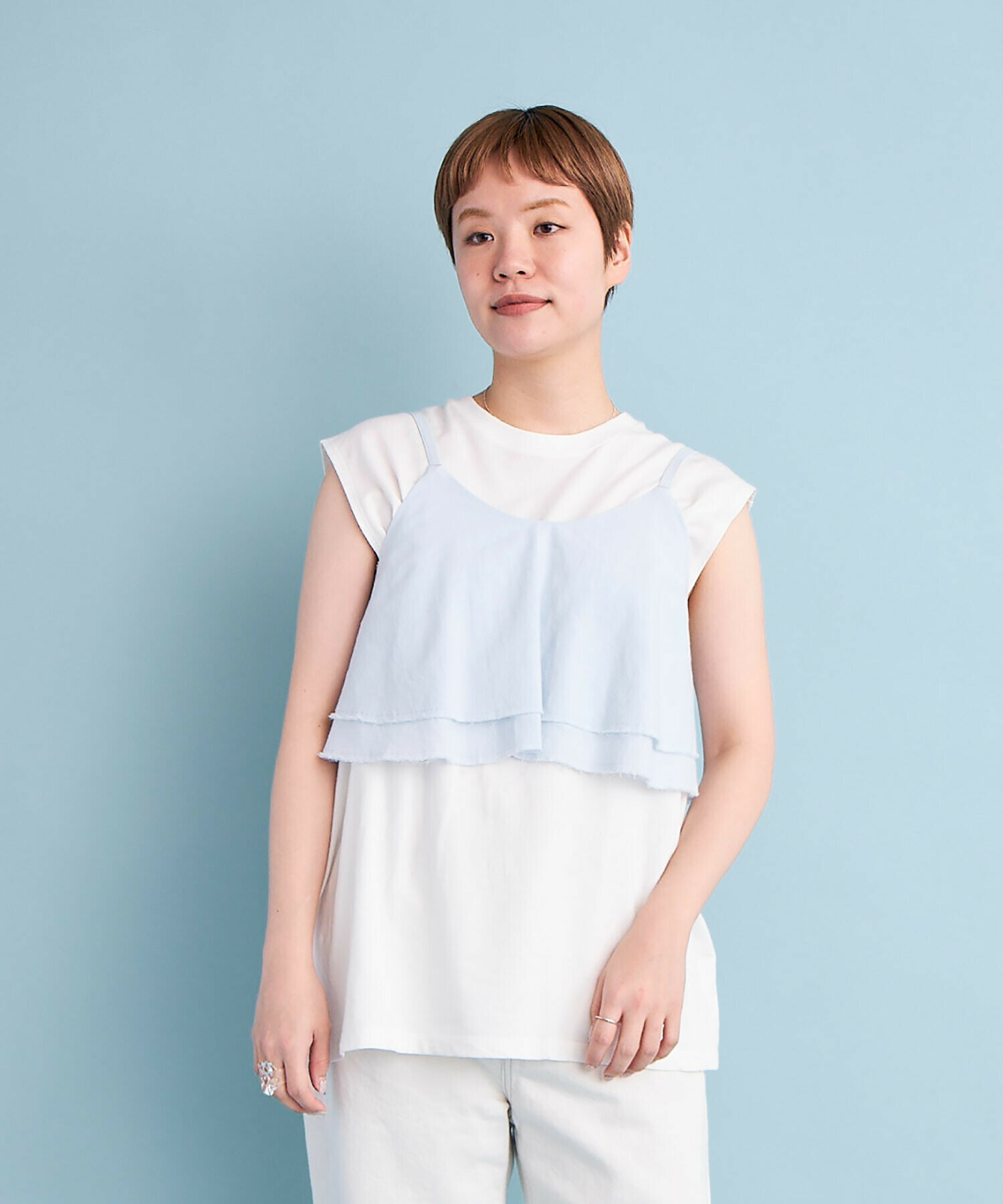AMBIDEX Store 80/2 cyro spun OX CAMISOLE(F シロ): buoybuoy
