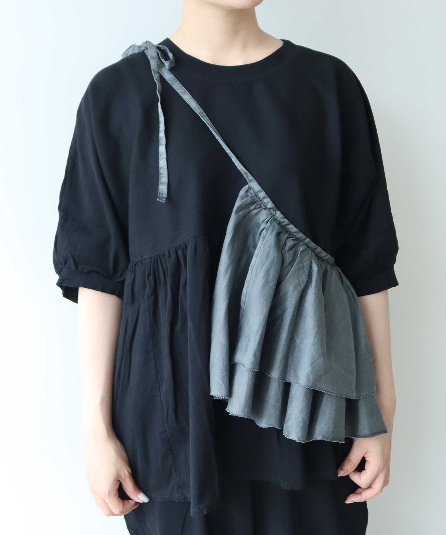 AMBIDEX Store △○80satin frill ケープ(F CHARCOAL): FLAT-cic