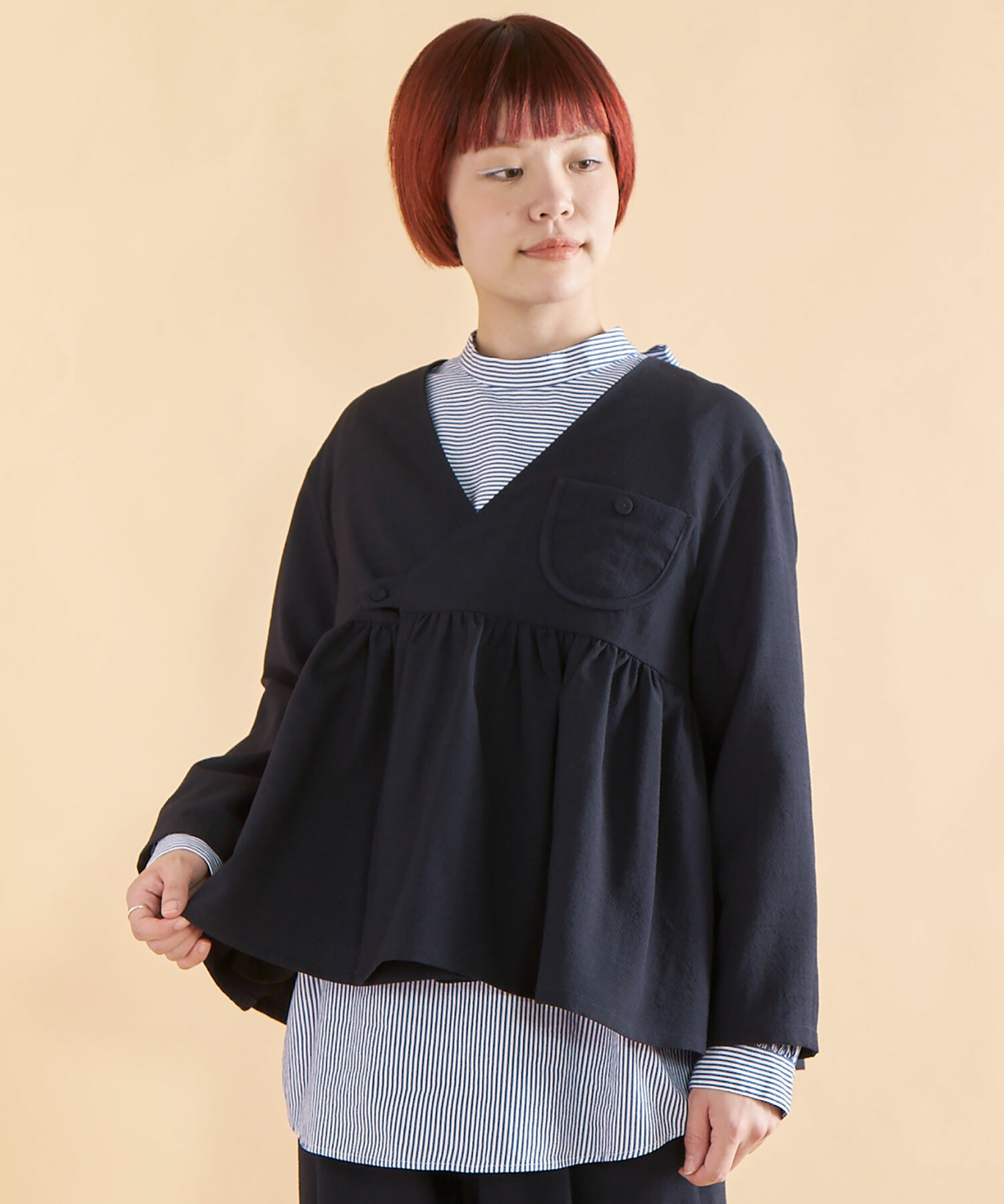 AMBIDEX Store ○ラップジャケット(F NAVY): FLAT-cic-HATENA