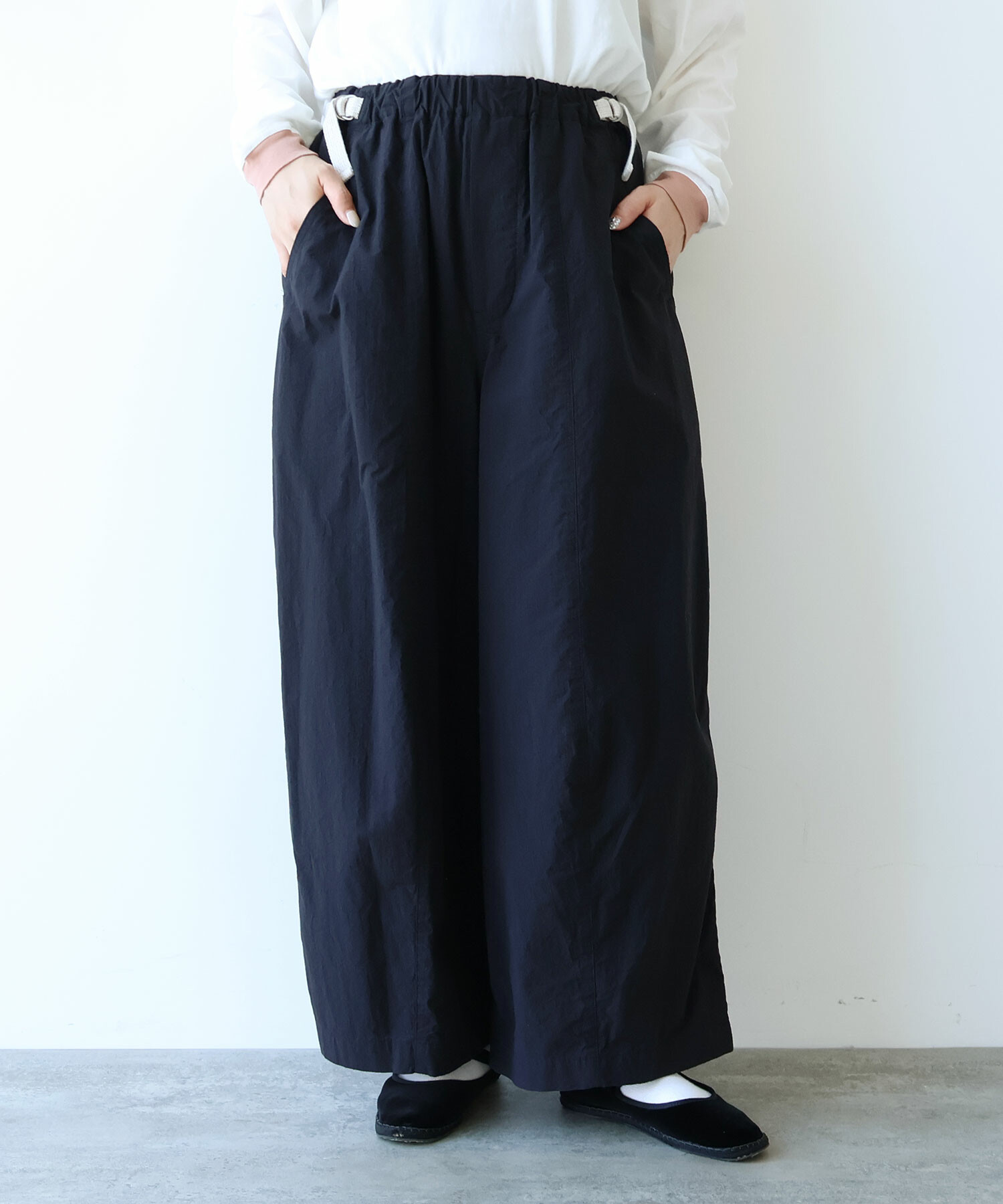 AMBIDEX Store ORGANIC LIP-STOP BONTAN パンツ(F BLACK): FLAT