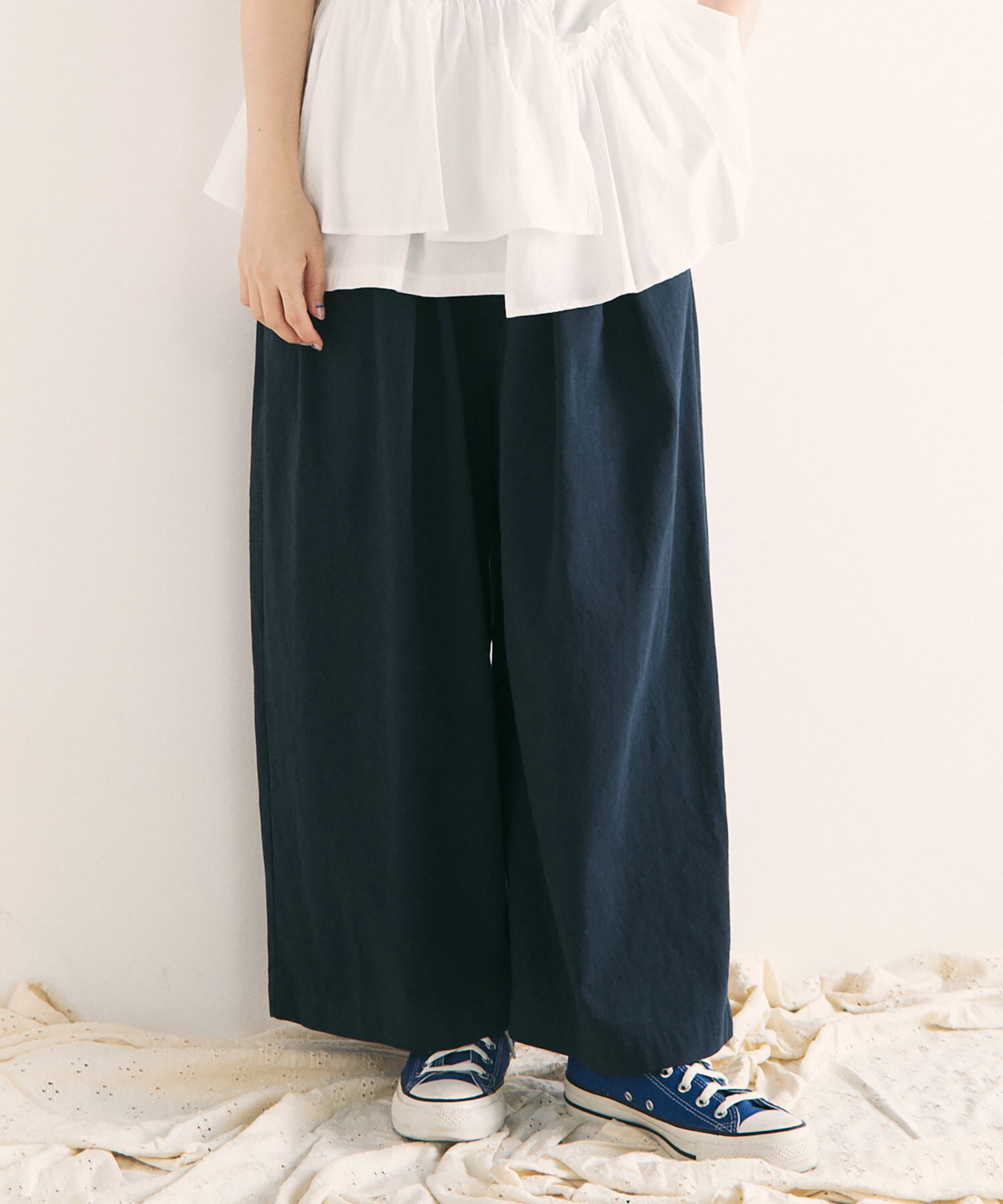 AMBIDEX Store ○80/2GVラチネ 2TACK パンツ(F NAVY): FLAT-cic-HATENA