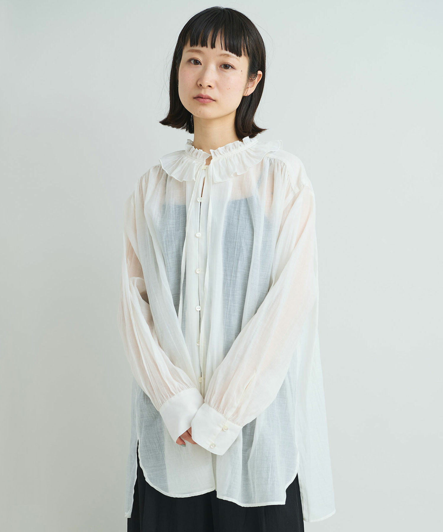 DIAMOND◆長袖ブラウス/--/ポリエステル/IVO AMBIDEX Store 〇オパール ドットプリント ブラウス .(F クロ