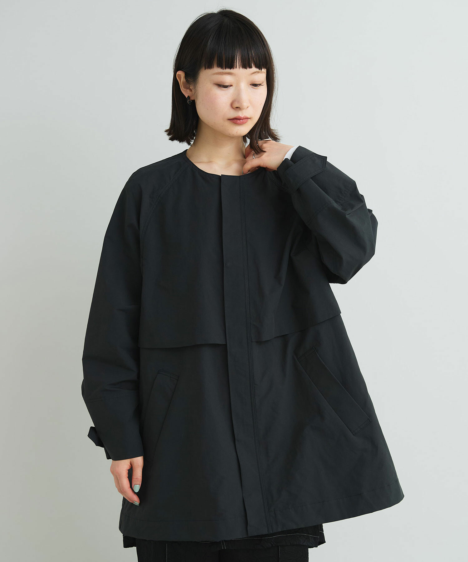 user_333b5c04ページ AMBIDEX Store 〇ピーチスキンタフタ ショート コート(F クロ): iki