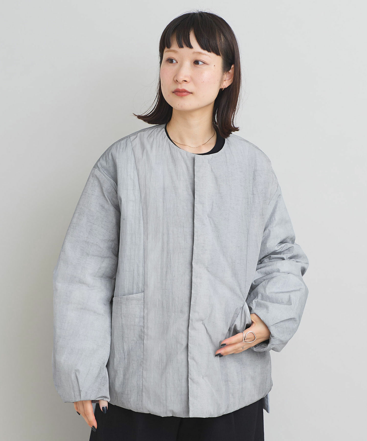 【最終価格】yamadaya Agaグレー先染めツイルストレッチショートアウター yamadaya Aga グレー新品 先染めツイルストレッチショートアウターの