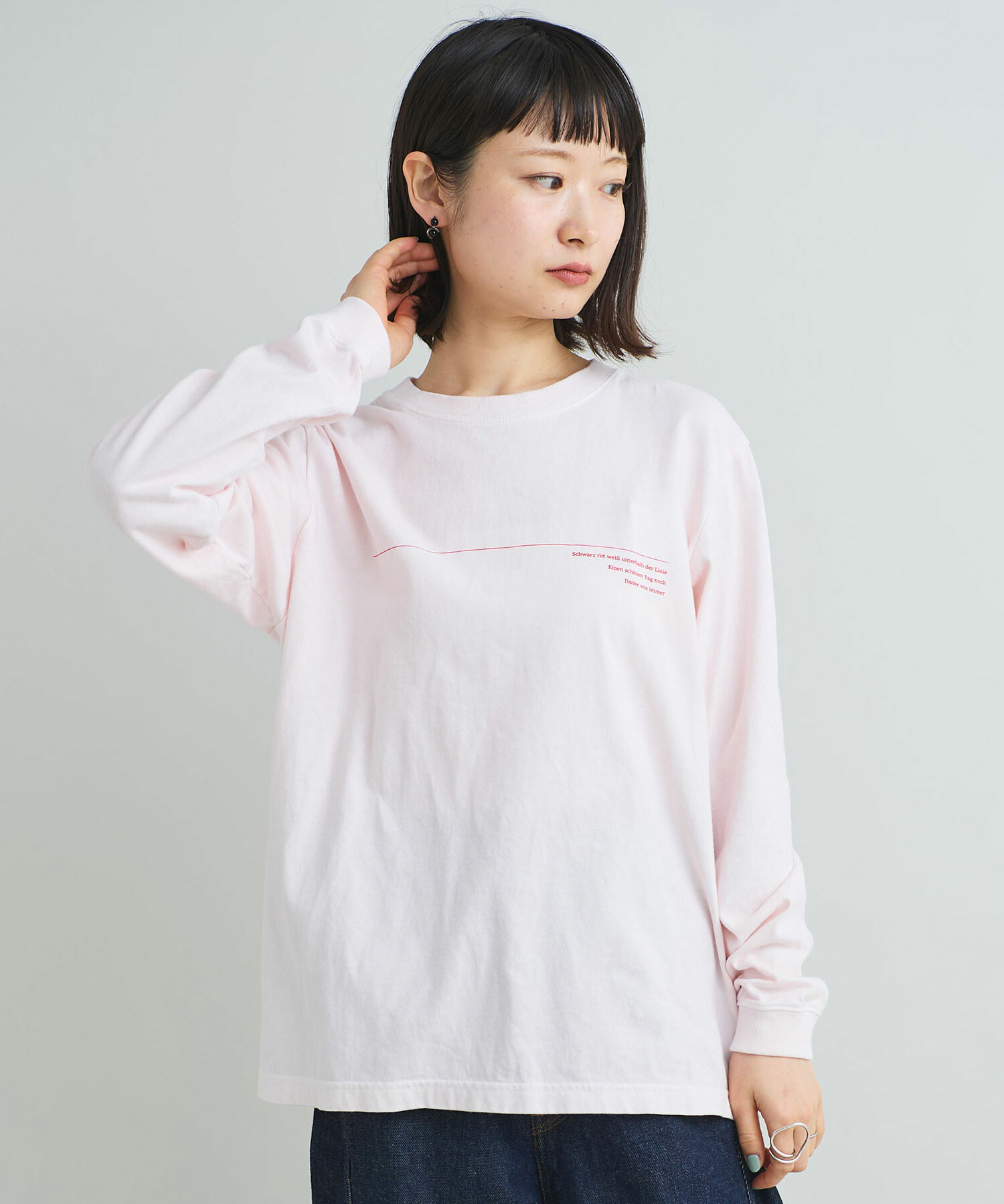 AMBIDEX Store セミコーマ天竺 バックプリント ロンT(F シロ): iki