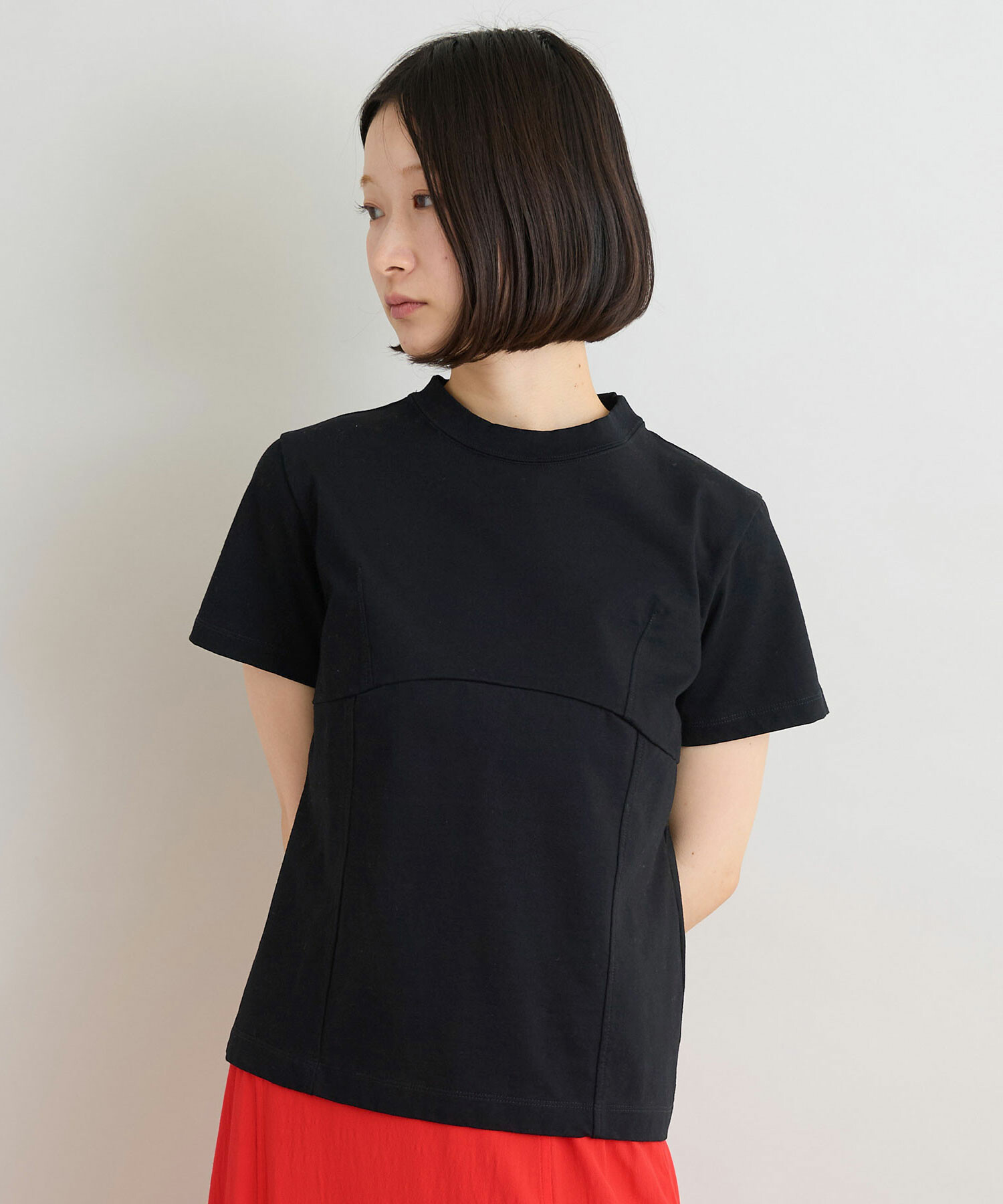 AMBIDEX Store △〇ヘビー度詰め天竺 切り替えチビTシャツ(F