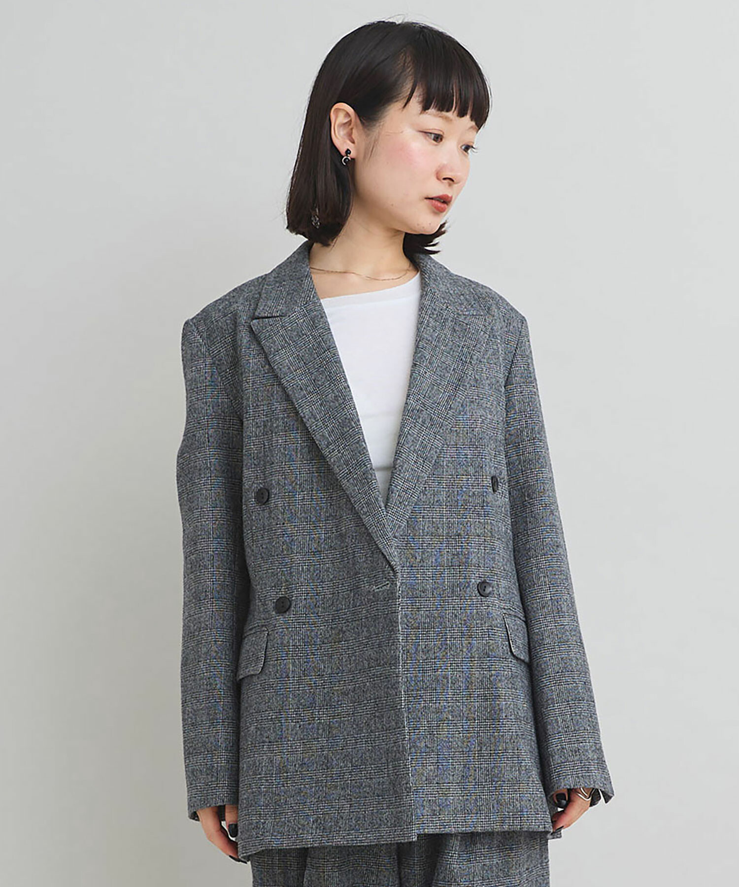 AMBIDEX Store 強縮ウール ダブルテーラード ジャケット(F