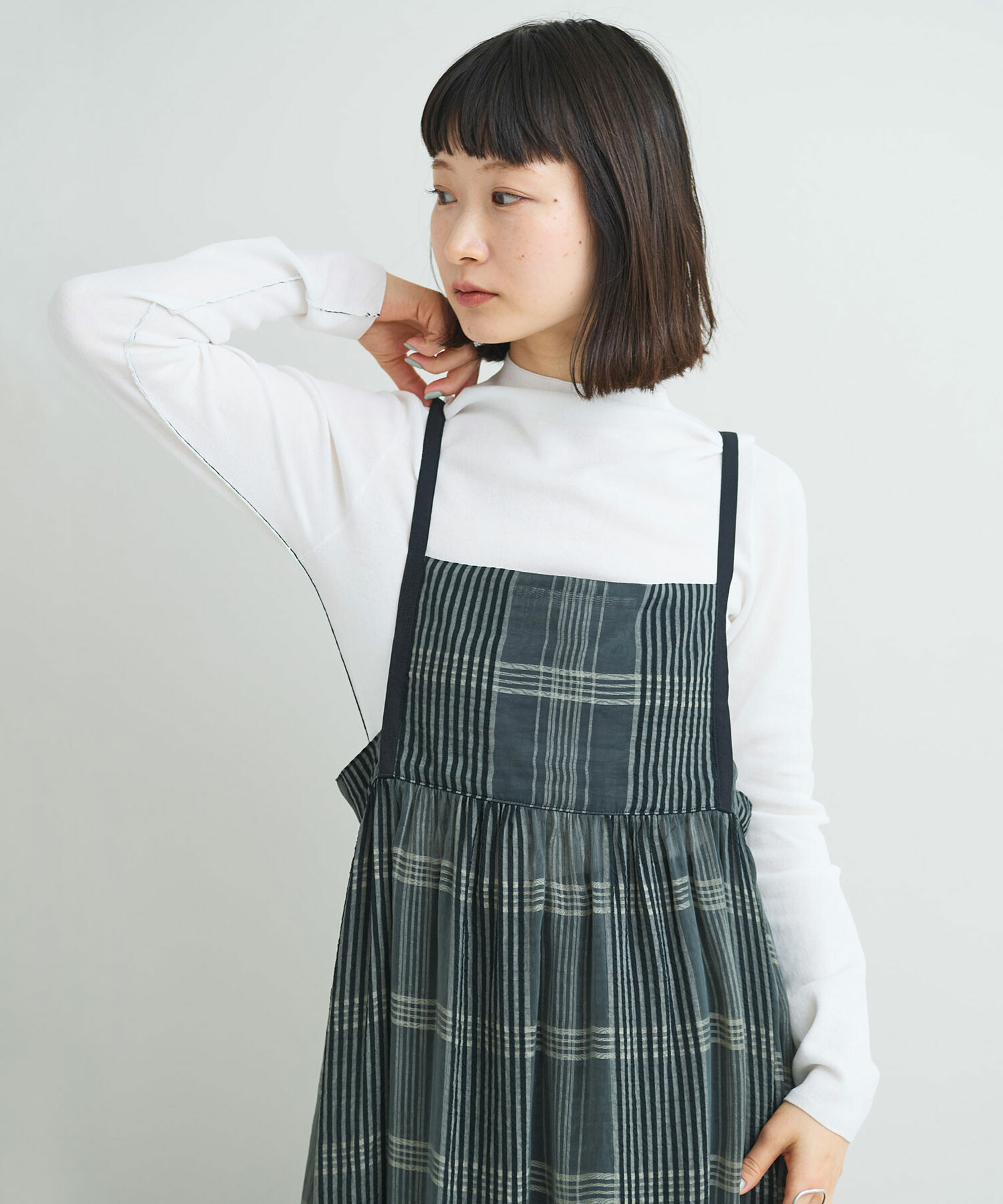 【新品未使用】スムースファーリブニットトップス IVO/BEG/BLK AMBIDEX Store 〇ガスコットンスムース ハーフネック プル