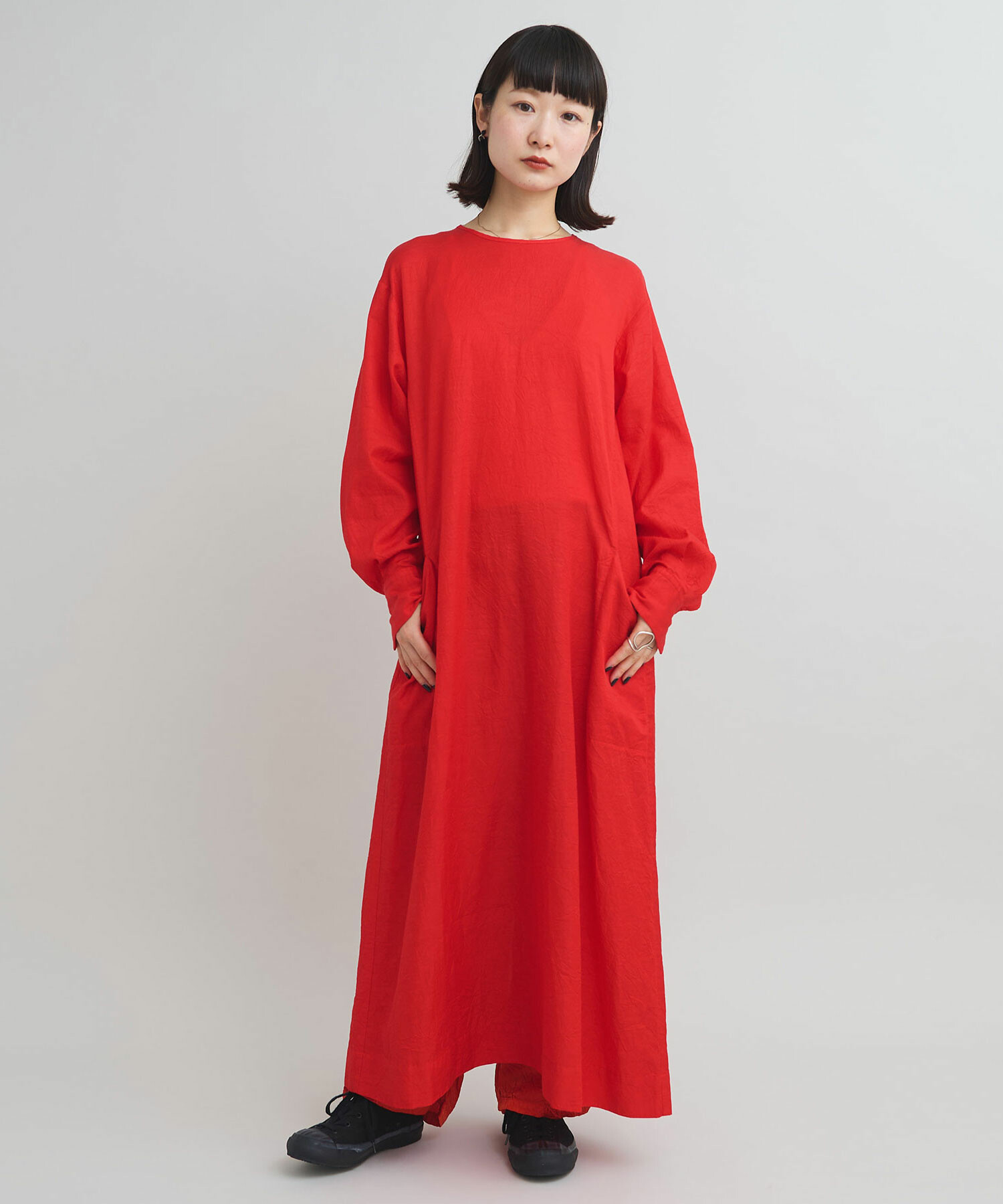 AMBIDEX Store 〇キュプラリサイクルコットンツイル Aライン長袖