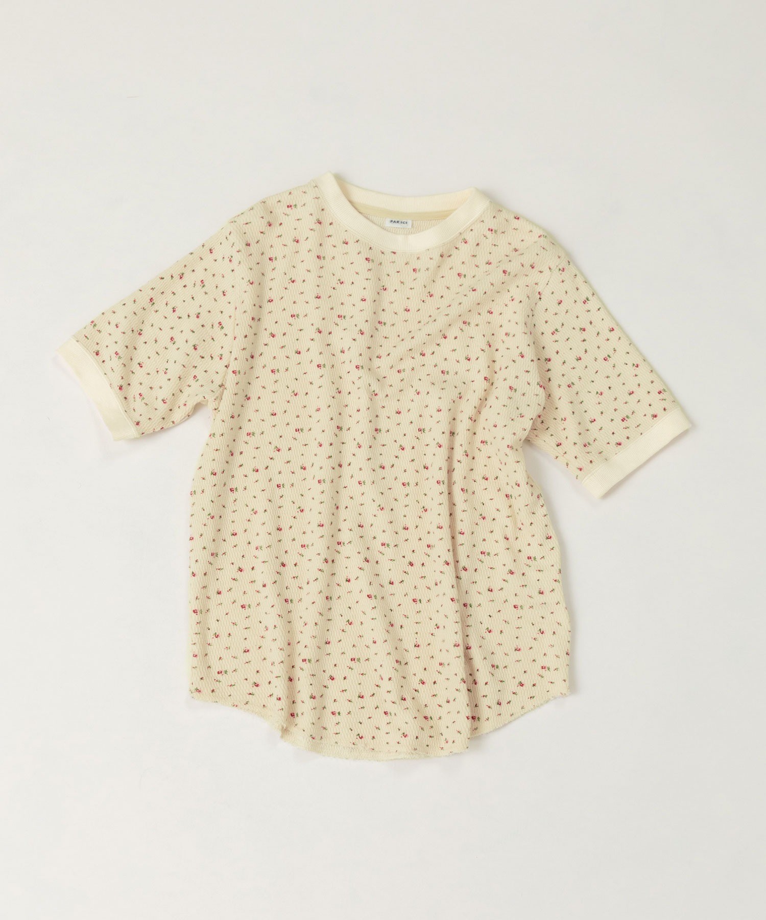 tシャツ USEDサーマル小花プリント 半袖Tシャツ レディース AMBIDEX Store ○USEDサーマル小花プリント 半袖Tシャツ(F アカ