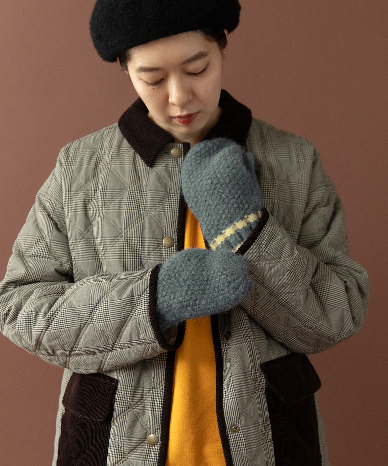 AMBIDEX Store ○カノコ編み ラインミトン(F シロ): PAR ICI