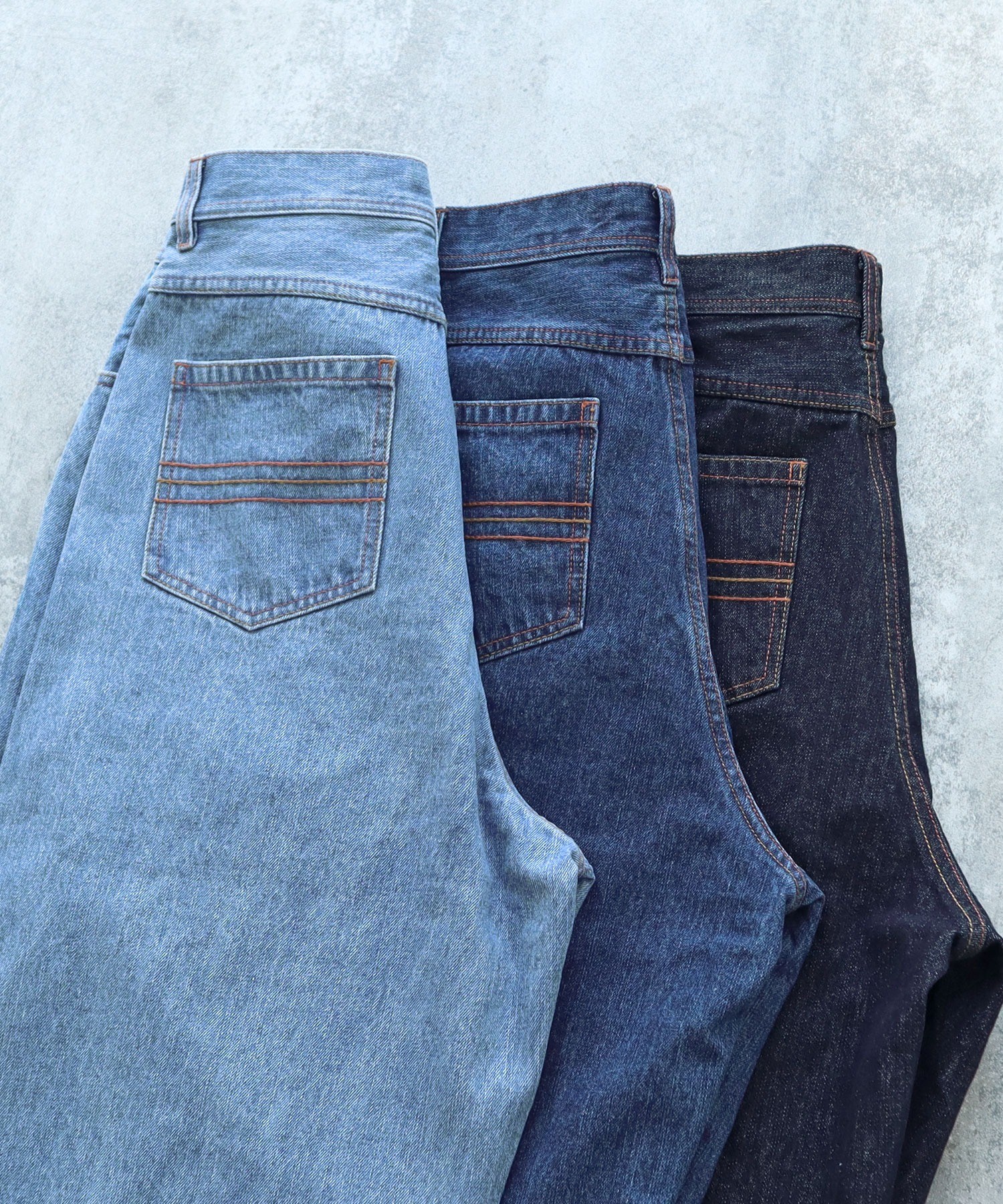 AMBIDEX Store 13OZデニム ワイドタックパンツ(M サックス): PAR ICI