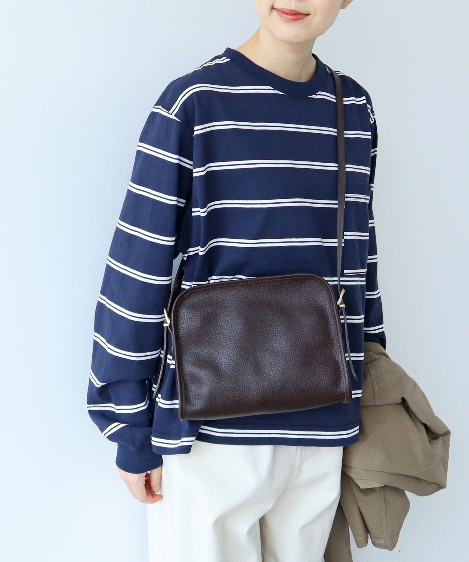 AMBIDEX Store △○【WEB別注】TIDEWAYパイピングレザーショルダー(F