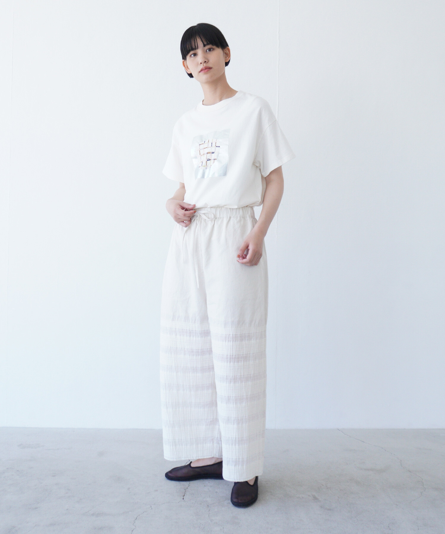 AMBIDEX Store 【予約販売】〇pintuck jacquard ギャザーパンツ