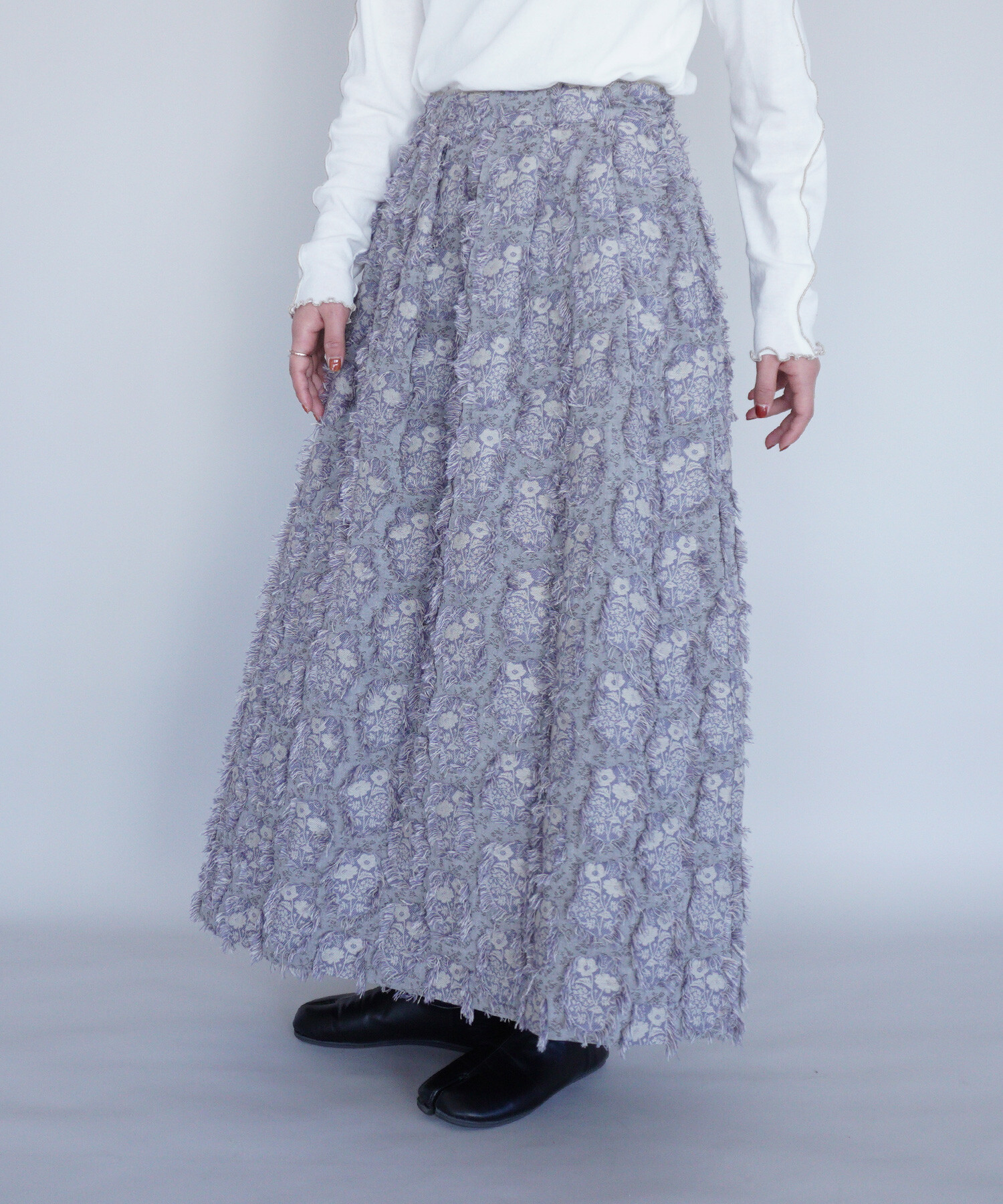 AMBIDEX Store 【予約販売】〇花野風jacquard スカート(F グレー AMBIDEX Store 【予約販売】〇花野風jacquard スカート(F グレー