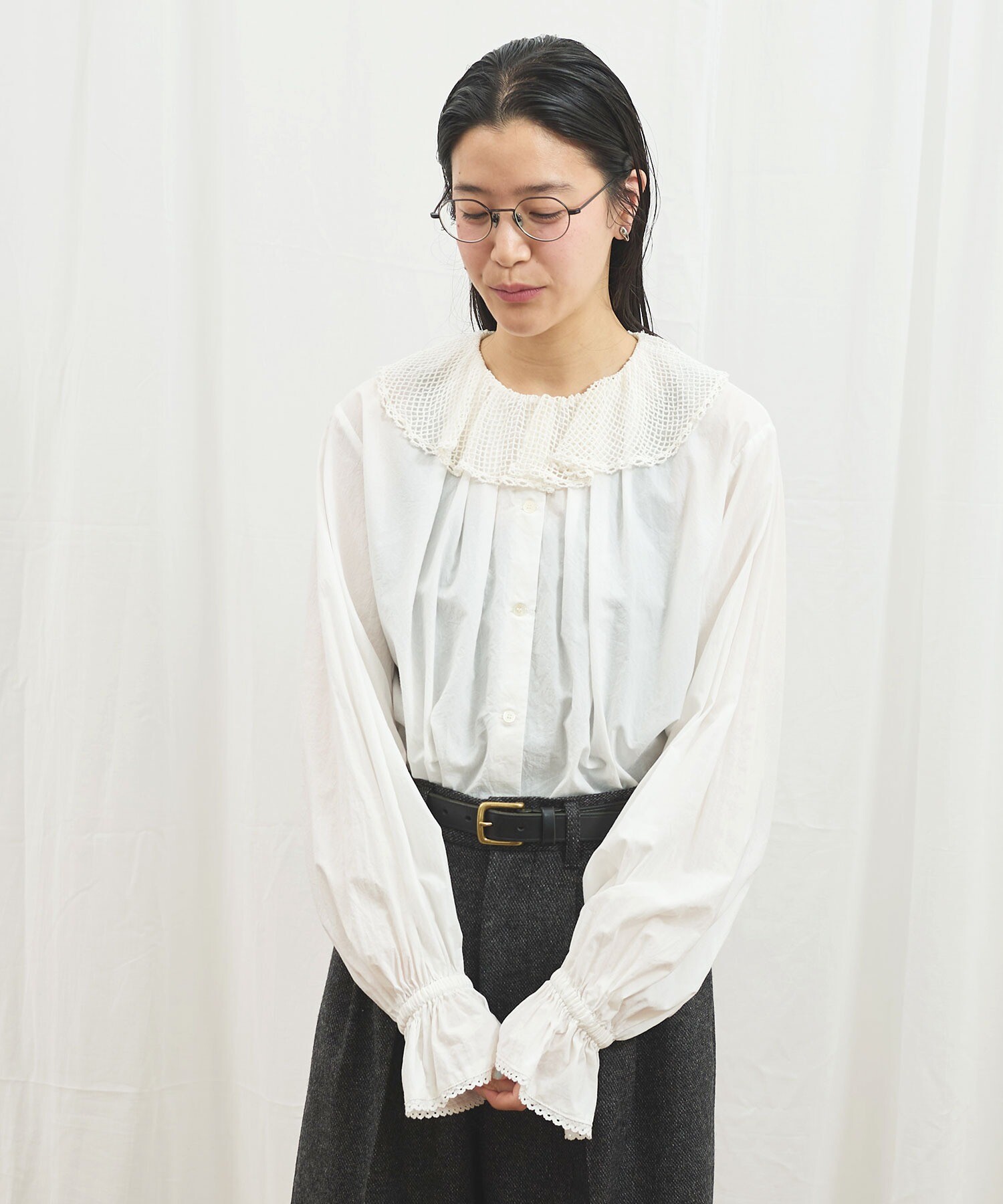 fig London Kitty blouse ホワイト AMBIDEX Store 〇Kitty blouse(F シロ): l'atelier du savon