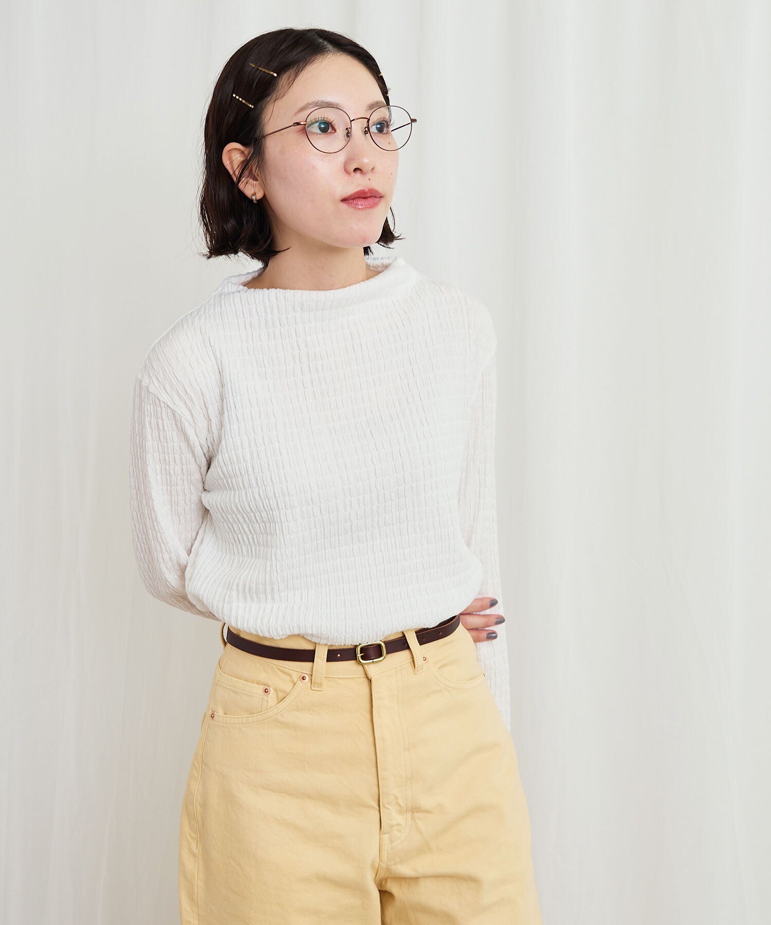 AMBIDEX Store ○○shirring pullover(F シロ): l'atelier du savon