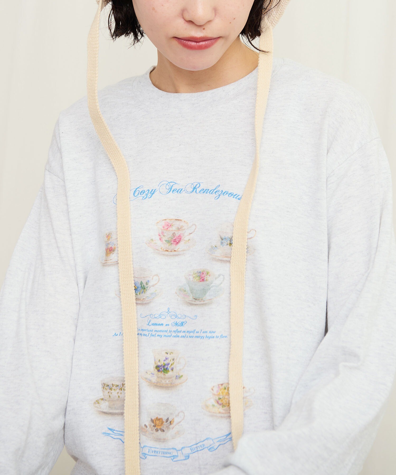 AMBIDEX Store ○○tea time long sleeve(F グレー): l'atelier