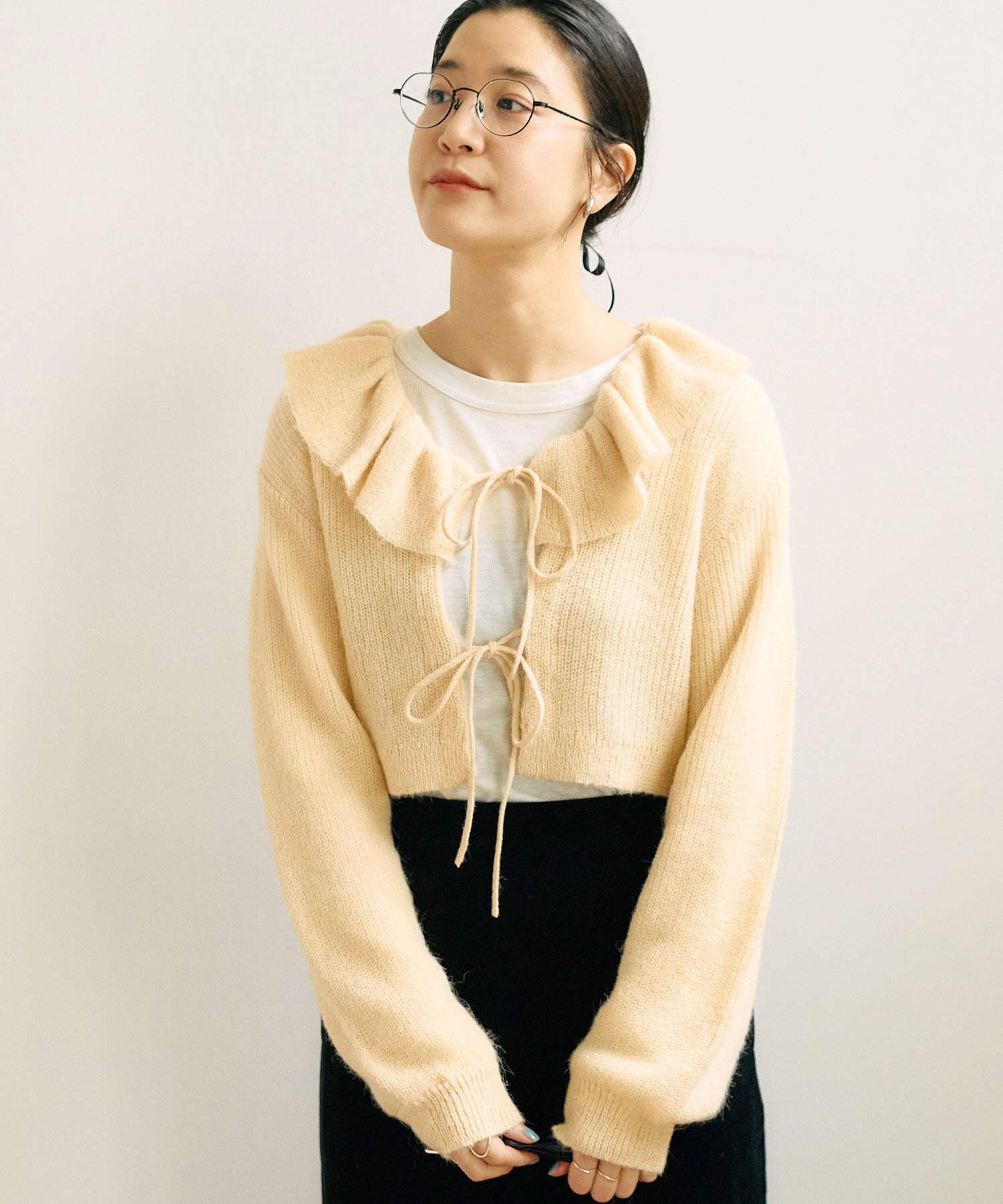 AMBIDEX Store 〇mimi frill cardigan(F クロ): l'atelier du savon