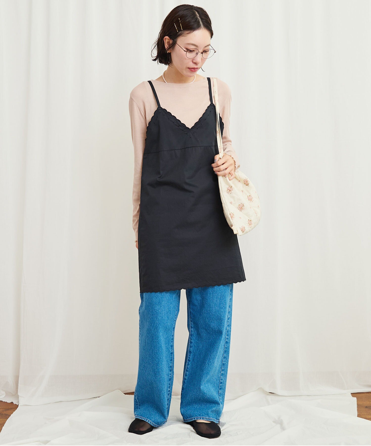 ★as''on★LIBBED COMBI MINI DRESS / CHARCOAL正規品韓国送料込 LIBBED COMBI MINI DRESS / CHARCOAL - 애즈온