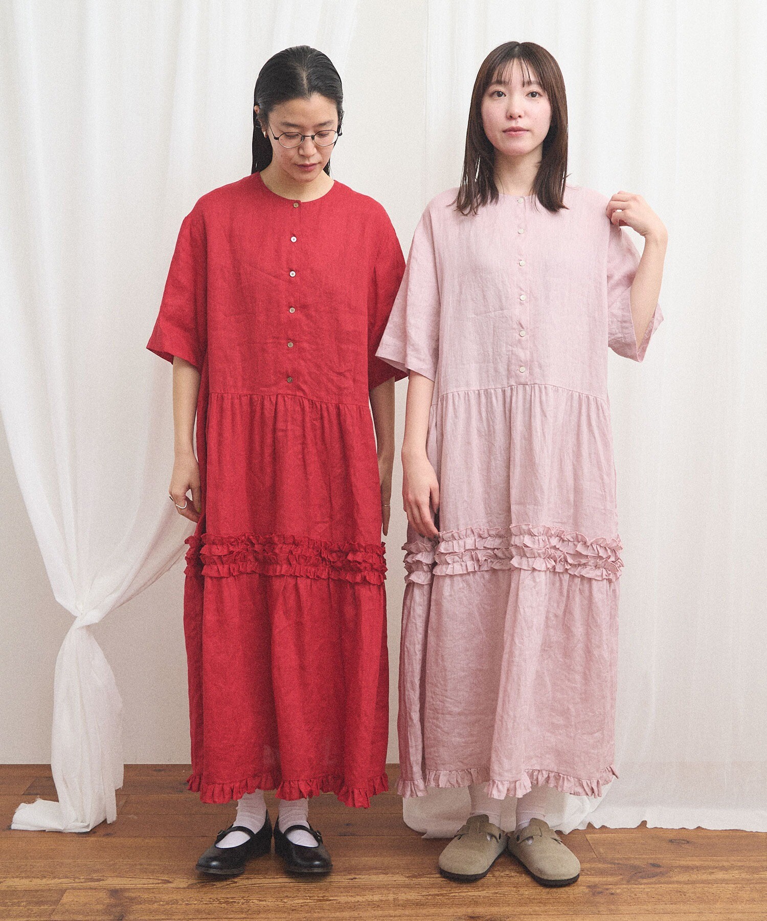 AMBIDEX Store daily LINEN dress(F ピンク): l'atelier du savon