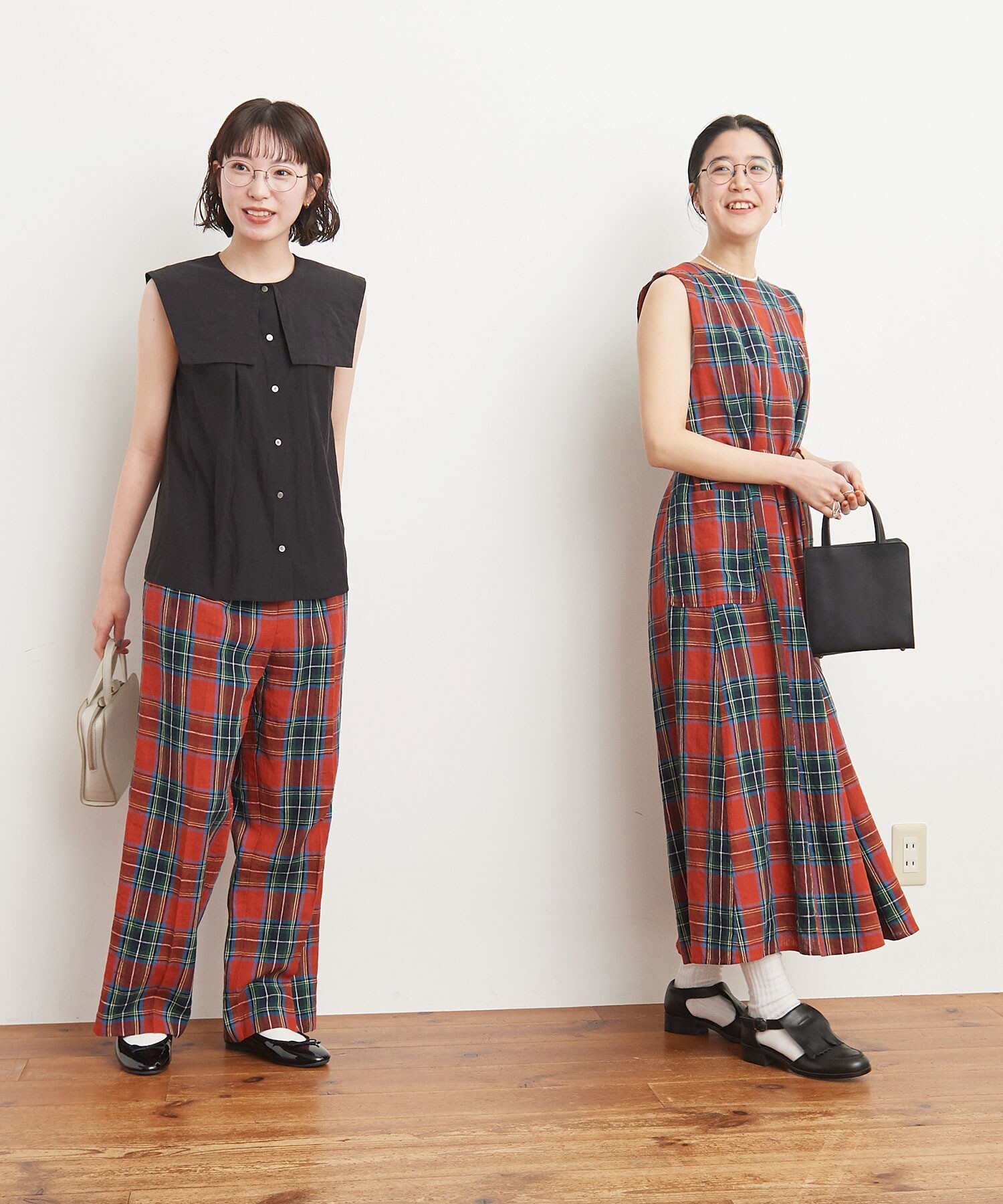 AMBIDEX Store 【予約販売】○Alice check pants(F アカ): l'atelier 