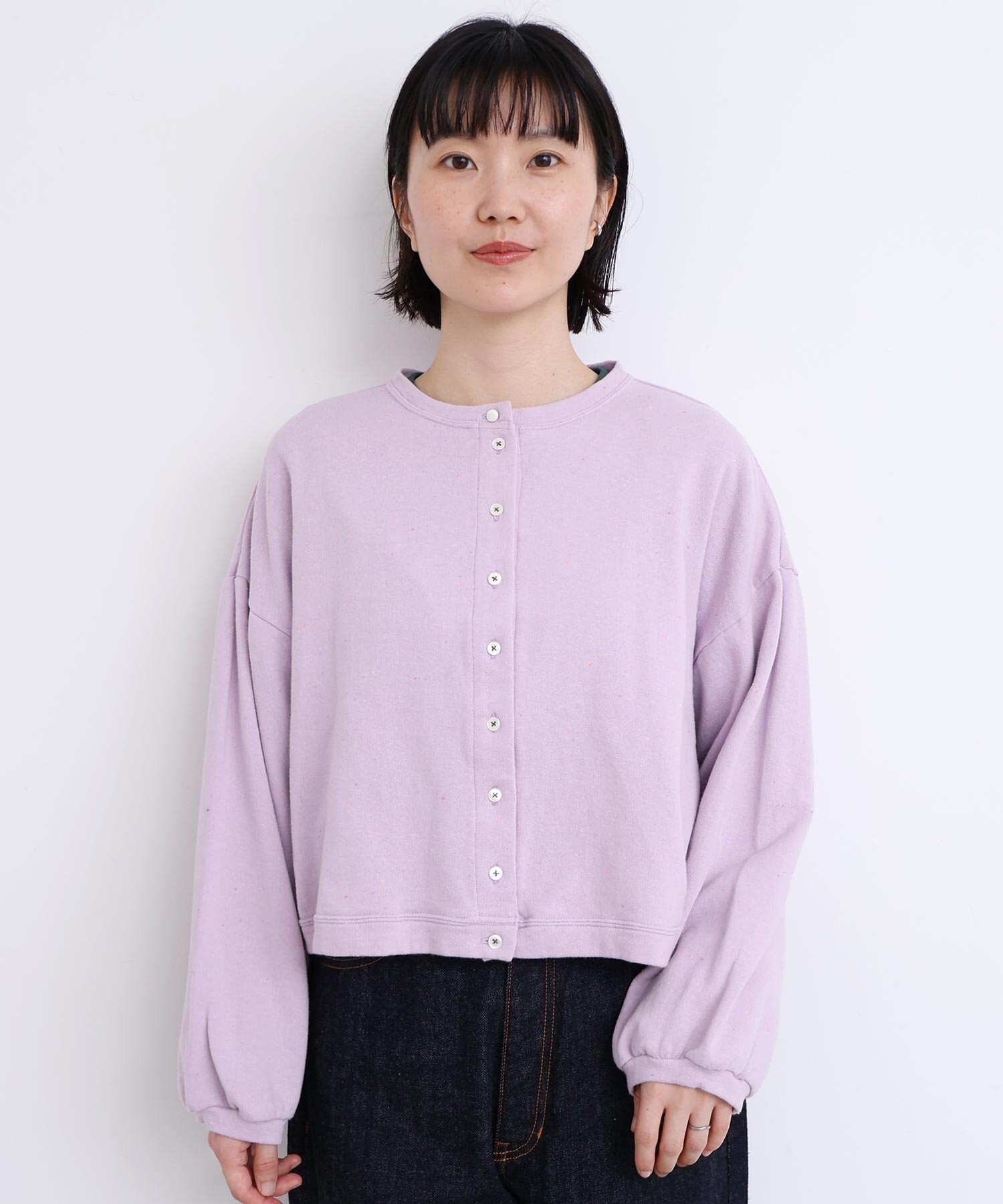 キューティーフラッシュ　紫色　ラッパ袖カーディガン 楽天市場】カーディガン / 公式 CUBE SUGAR ピーチヤーン × タムヤーン