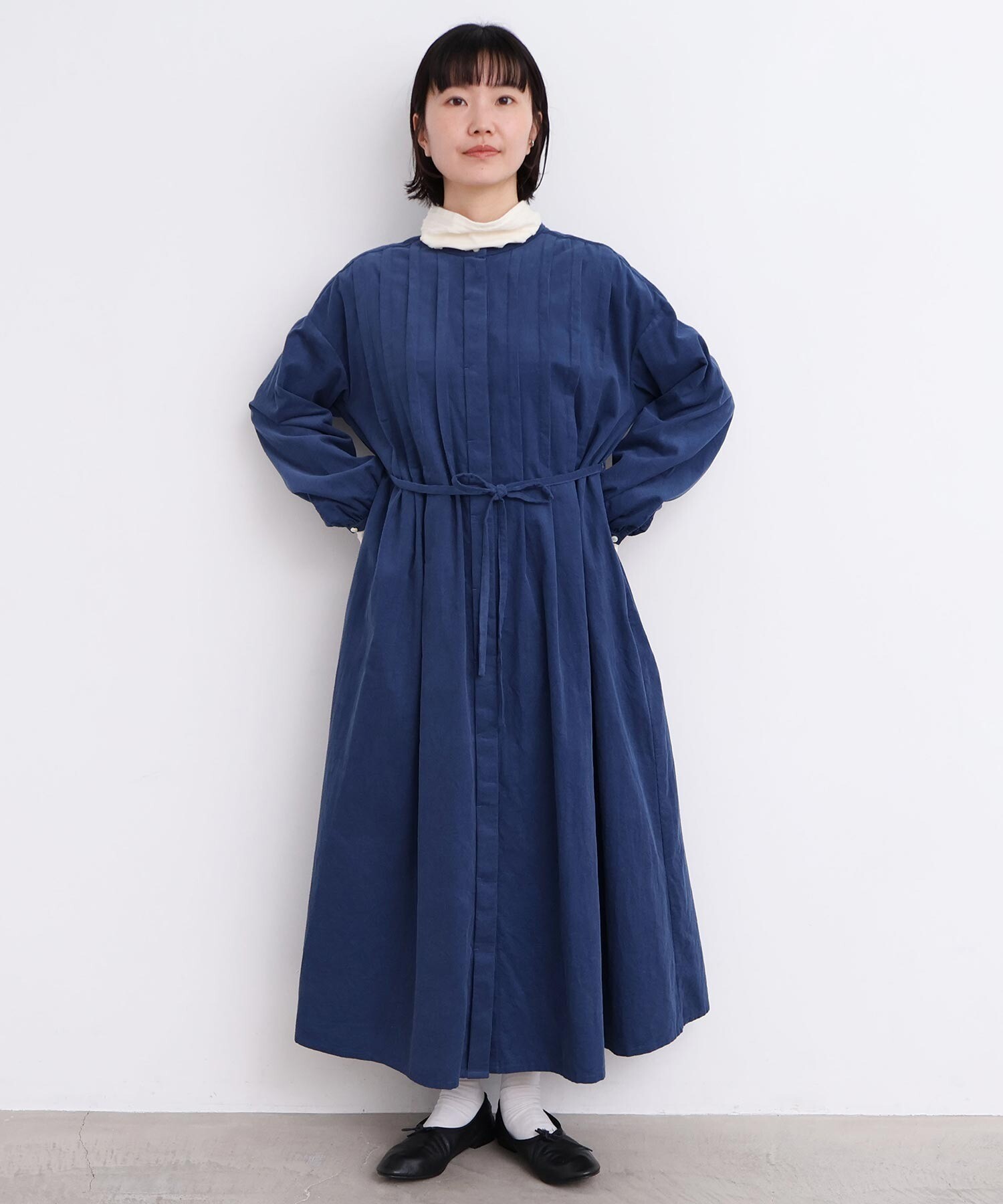 ひーたんちゃん アライヴン　NEWダブル　インヴェル　ブラック AMBIDEX Store 〇21Wシャツコール タックワンピース(F クロ): l