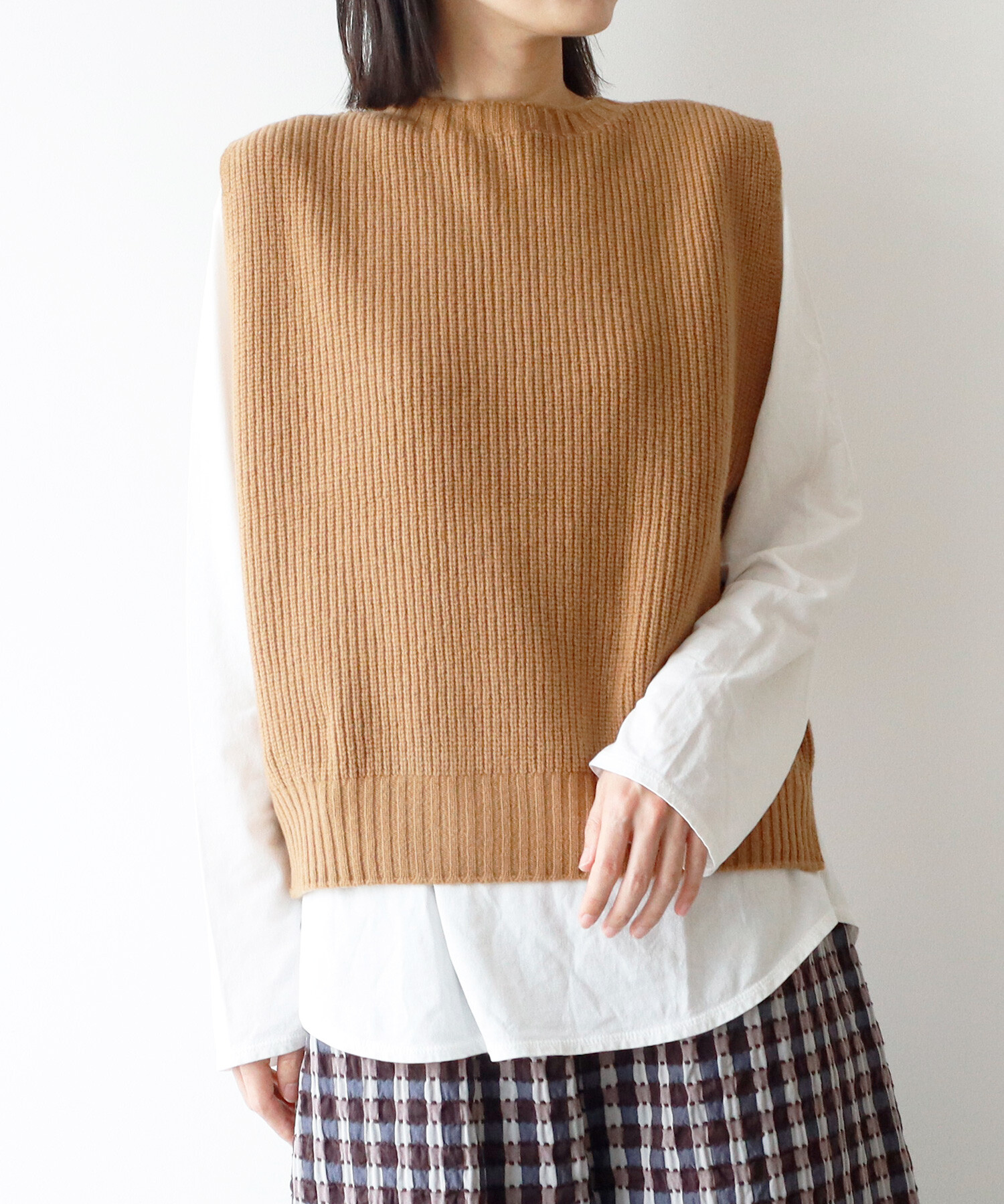 AMBIDEX Store ○CHESS ホールガーメント 片畦2wayベスト(F ベージュ