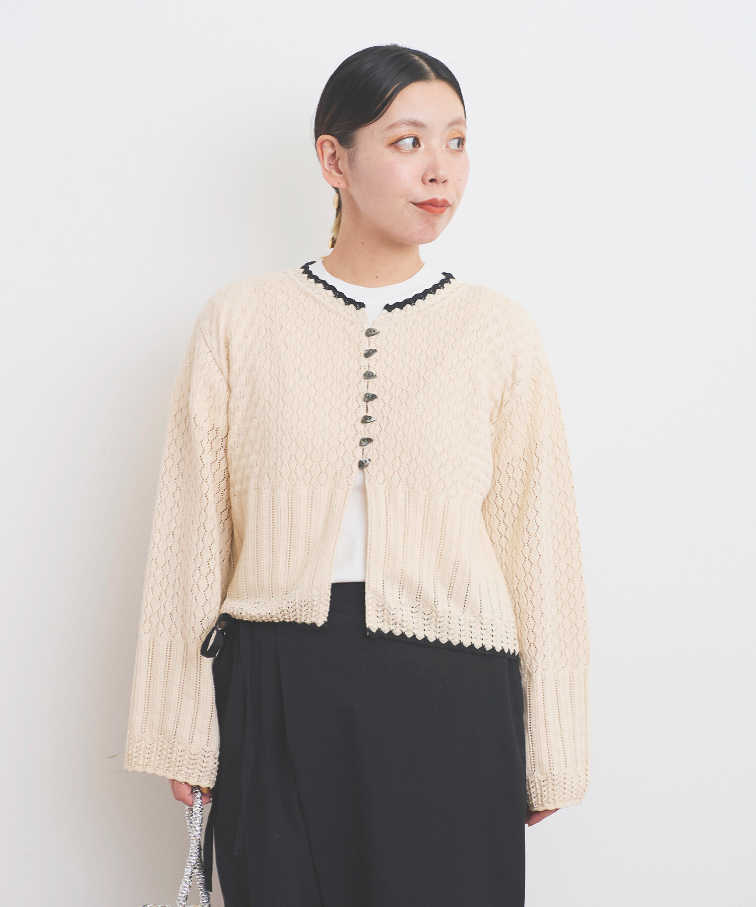 Bab / Bou Jeloud｜シアーリブニットカーディガン | Rakuten